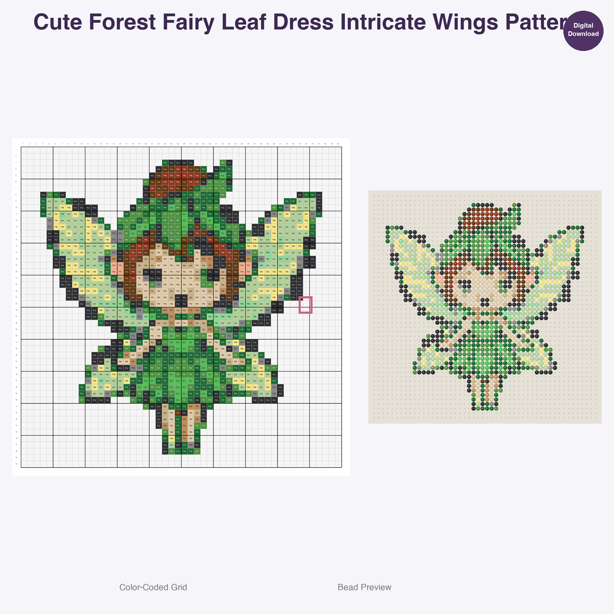 Fairy Tale Characters Perler Bead Patterns, 48 Designs x 3 Grid Sizes (29x29 + 50x50 + 128x128), Fuse Bead PDF Digital Download