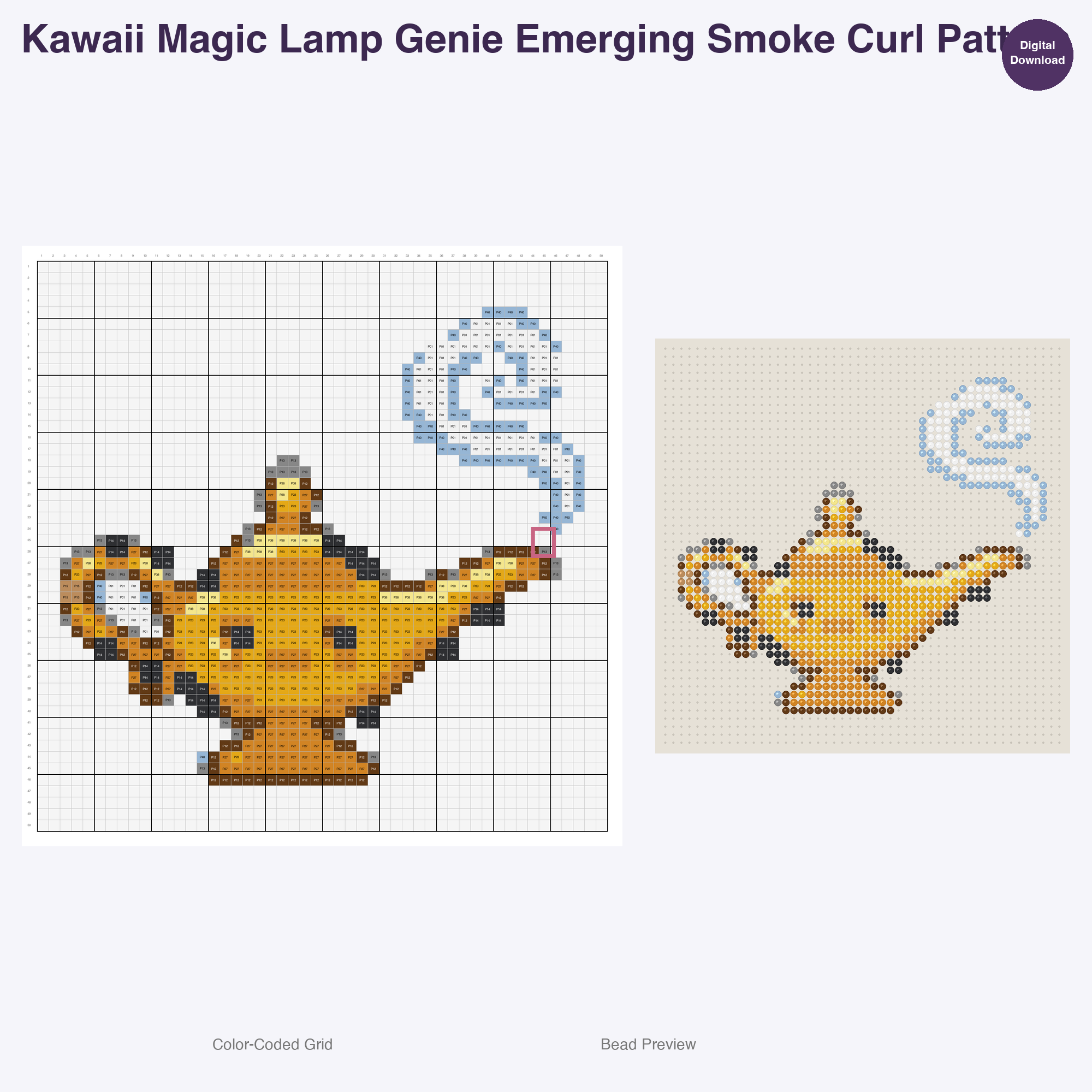 Fairy Tale Characters Perler Bead Patterns, 48 Designs x 3 Grid Sizes (29x29 + 50x50 + 128x128), Fuse Bead PDF Digital Download