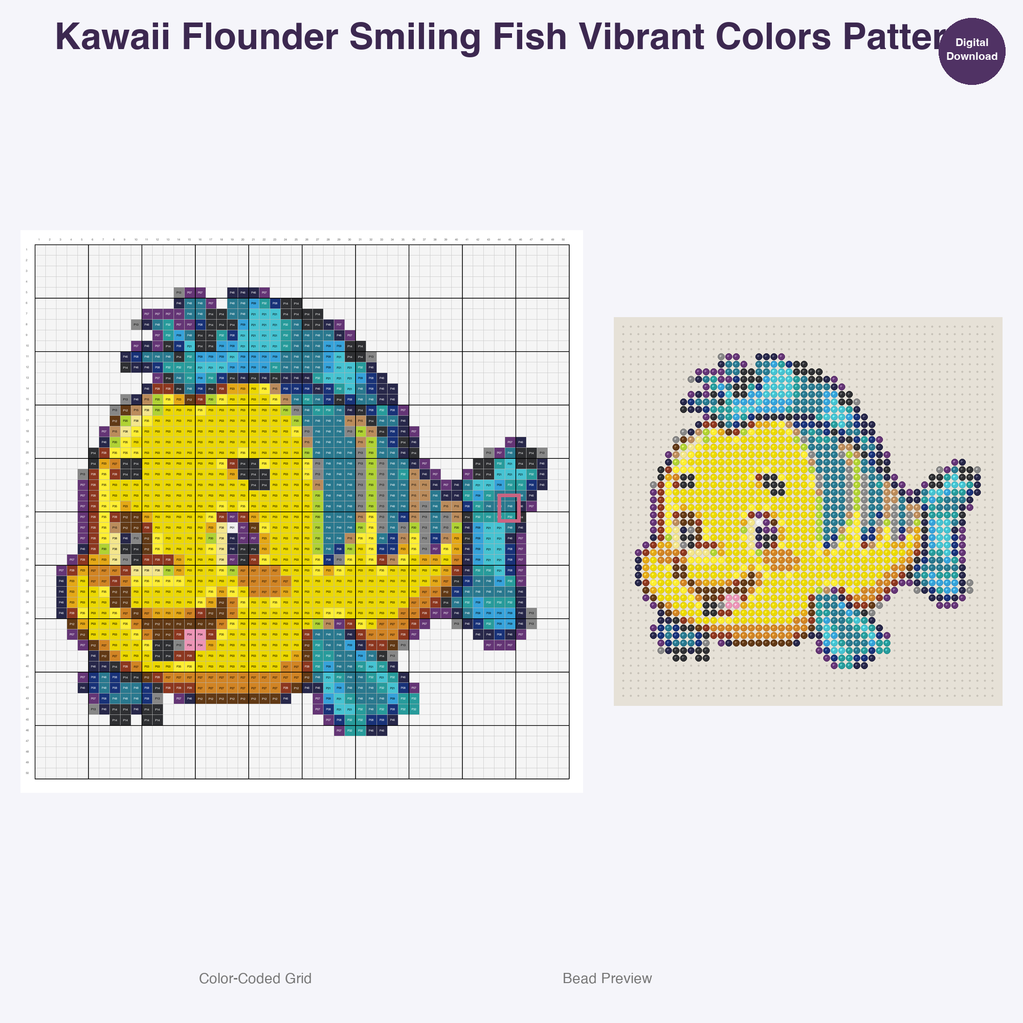 Fairy Tale Characters Perler Bead Patterns, 48 Designs x 3 Grid Sizes (29x29 + 50x50 + 128x128), Fuse Bead PDF Digital Download