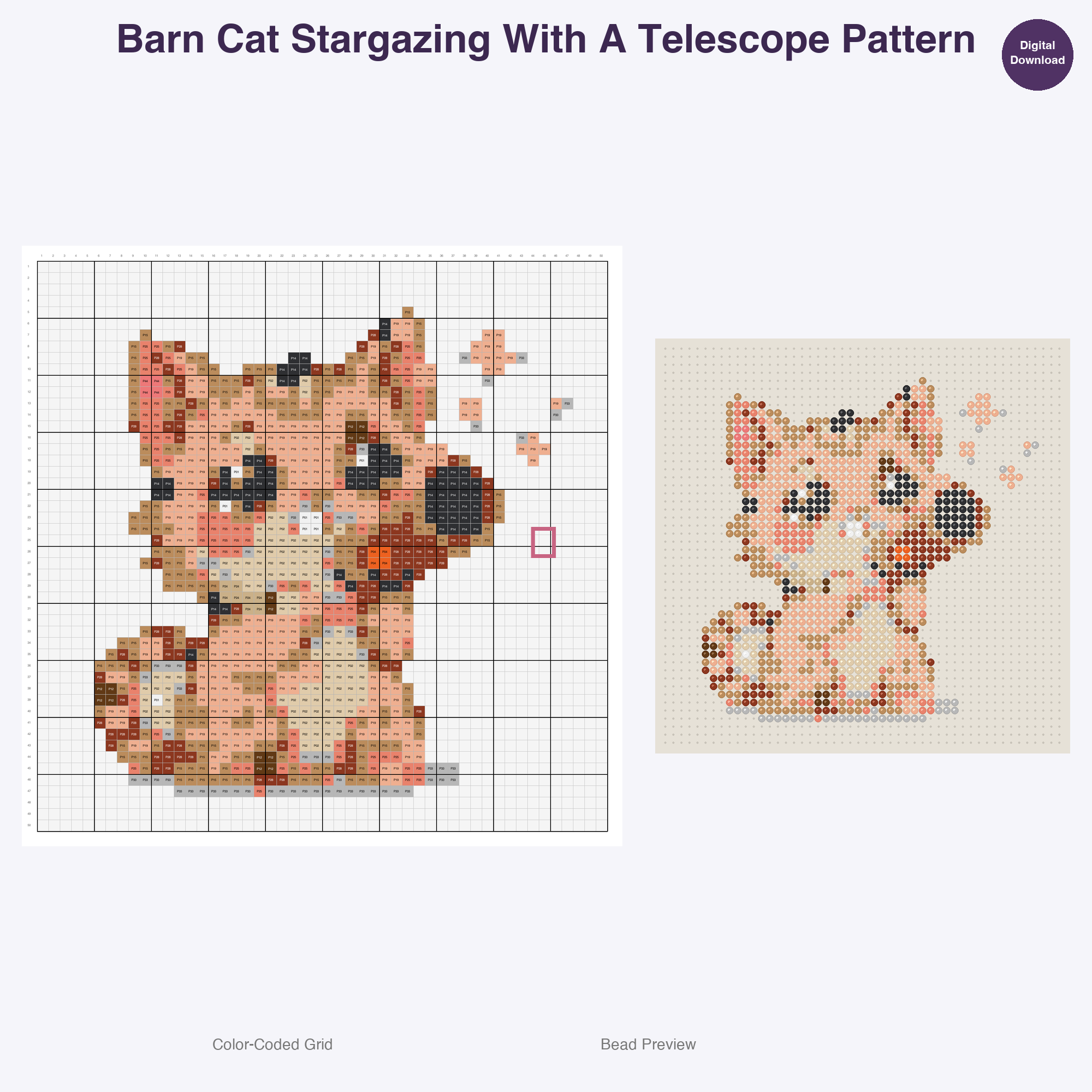 Farm Friends Homestead Hobbies Perler Bead Patterns, 48 Designs x 3 Grid Sizes (29x29 + 50x50 + 128x128), Fuse Bead PDF Digital Download