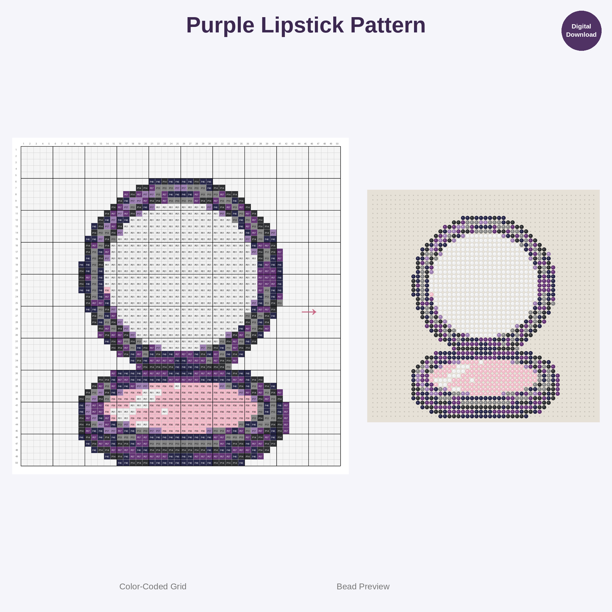Cute Kawaii Fashionista Fun Perler Bead Patterns Bundle, 48 Designs (PDF Digital Download)