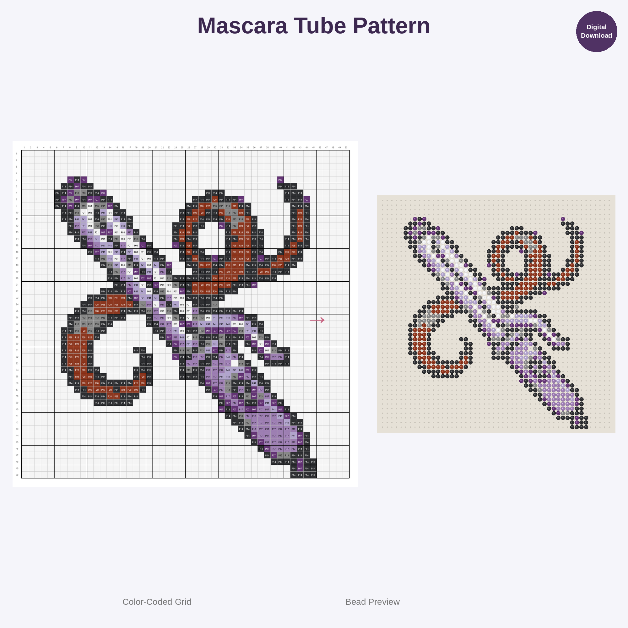 Cute Kawaii Fashionista Fun Perler Bead Patterns Bundle, 48 Designs (PDF Digital Download)