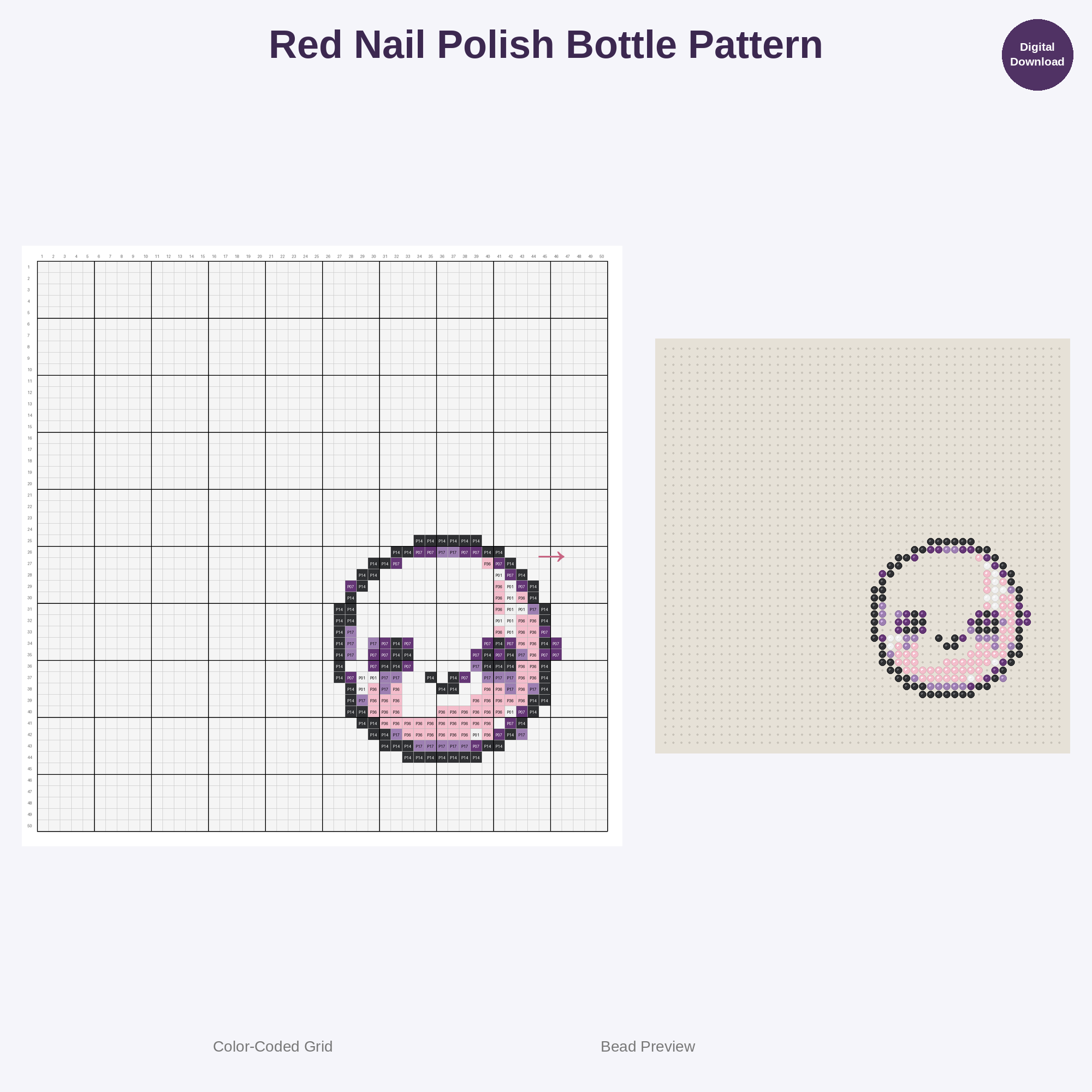 Cute Kawaii Fashionista Fun Perler Bead Patterns Bundle, 48 Designs (PDF Digital Download)