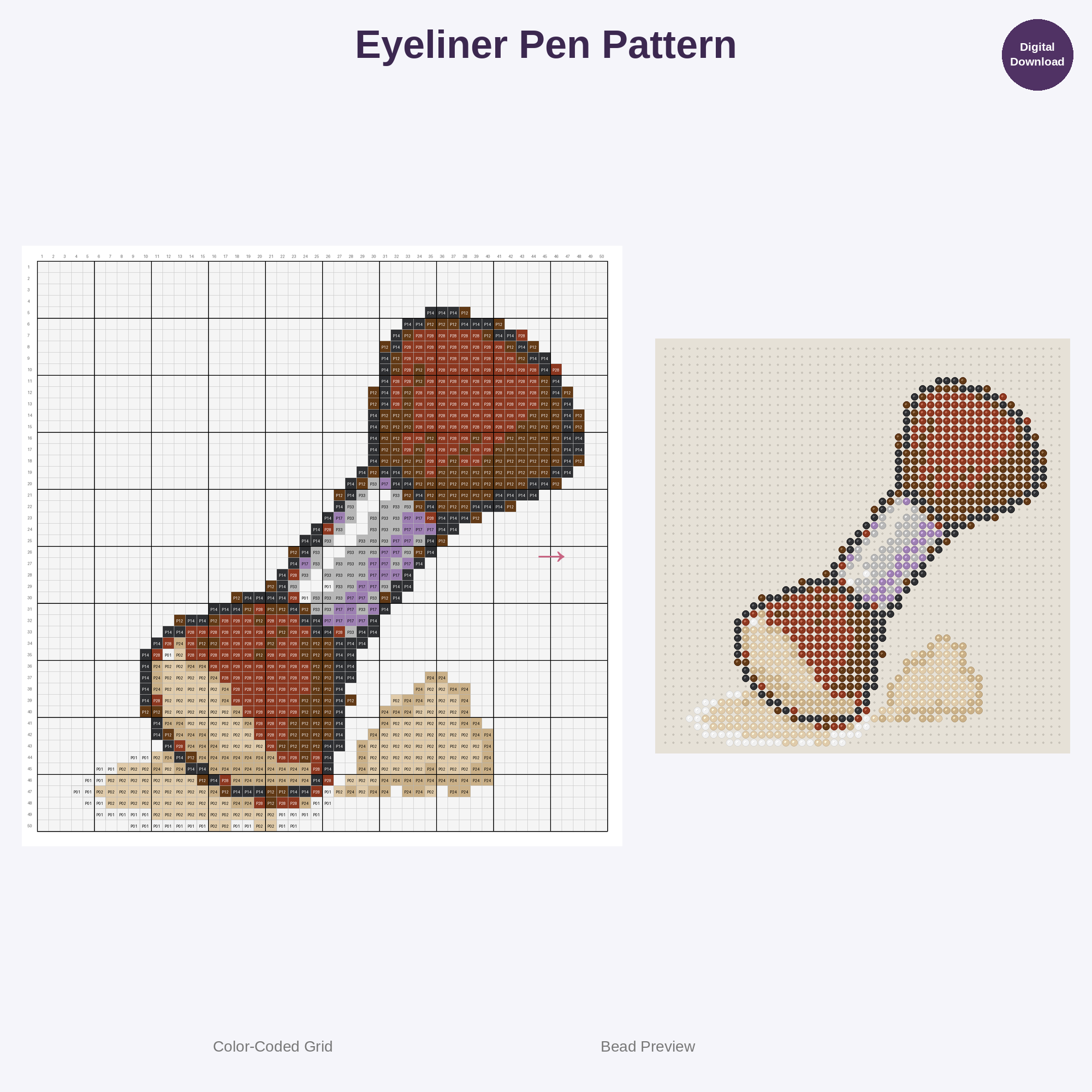Cute Kawaii Fashionista Fun Perler Bead Patterns Bundle, 48 Designs (PDF Digital Download)