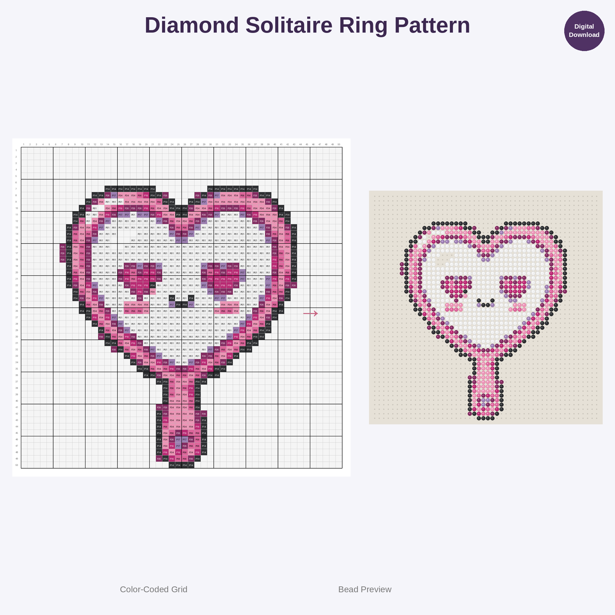 Cute Kawaii Fashionista Fun Perler Bead Patterns Bundle, 48 Designs (PDF Digital Download)