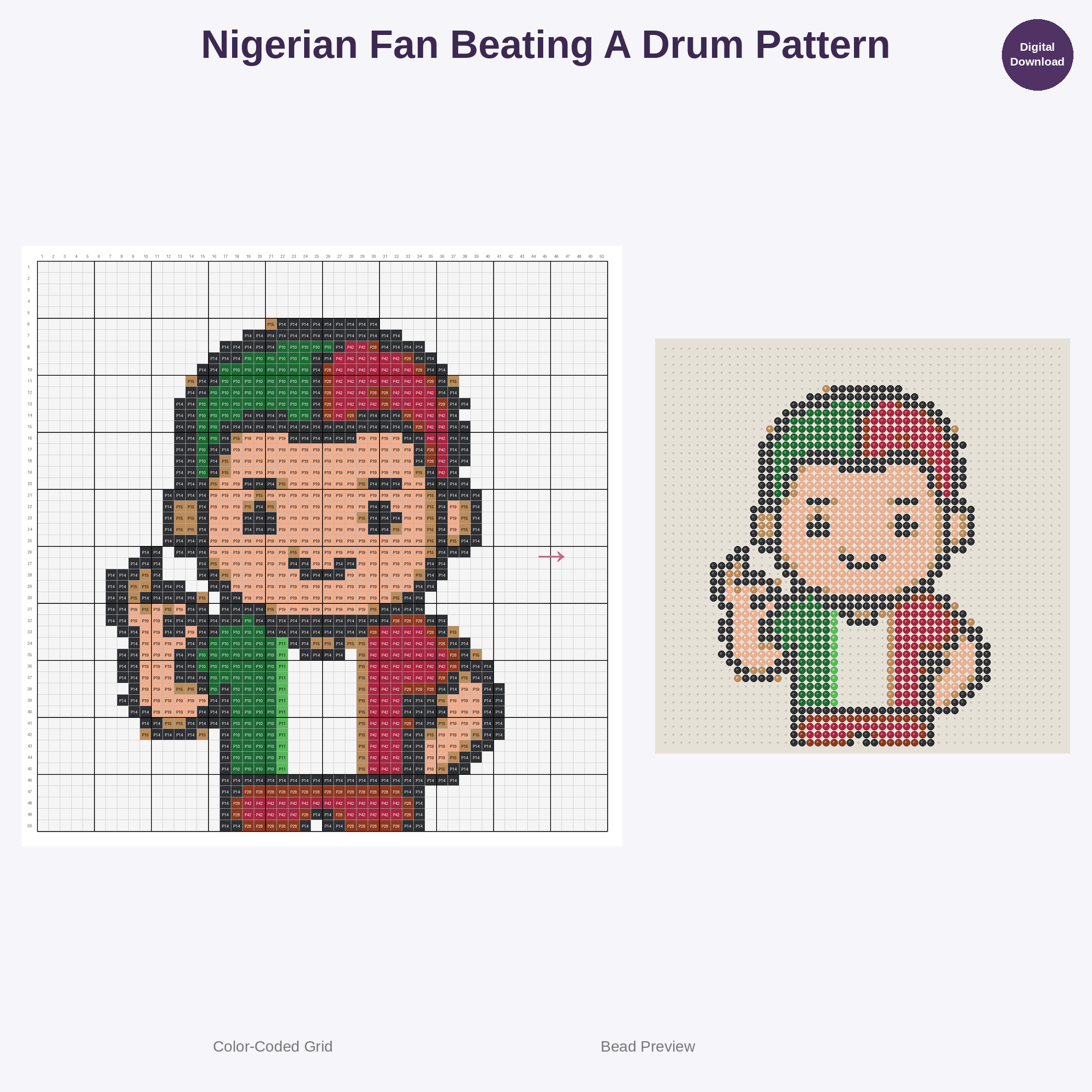 Global Football Fan Fiesta Perler Bead Patterns Bundle, 48 Designs (PDF Digital Download)