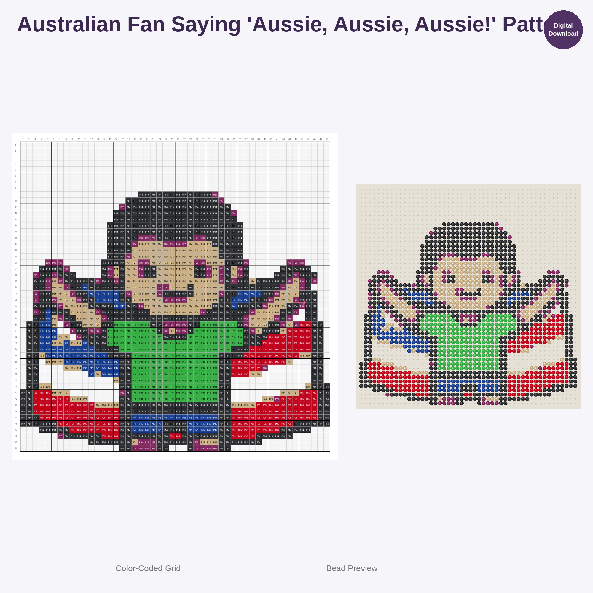 Global Football Fan Fiesta Perler Bead Patterns Bundle, 48 Designs (PDF Digital Download)