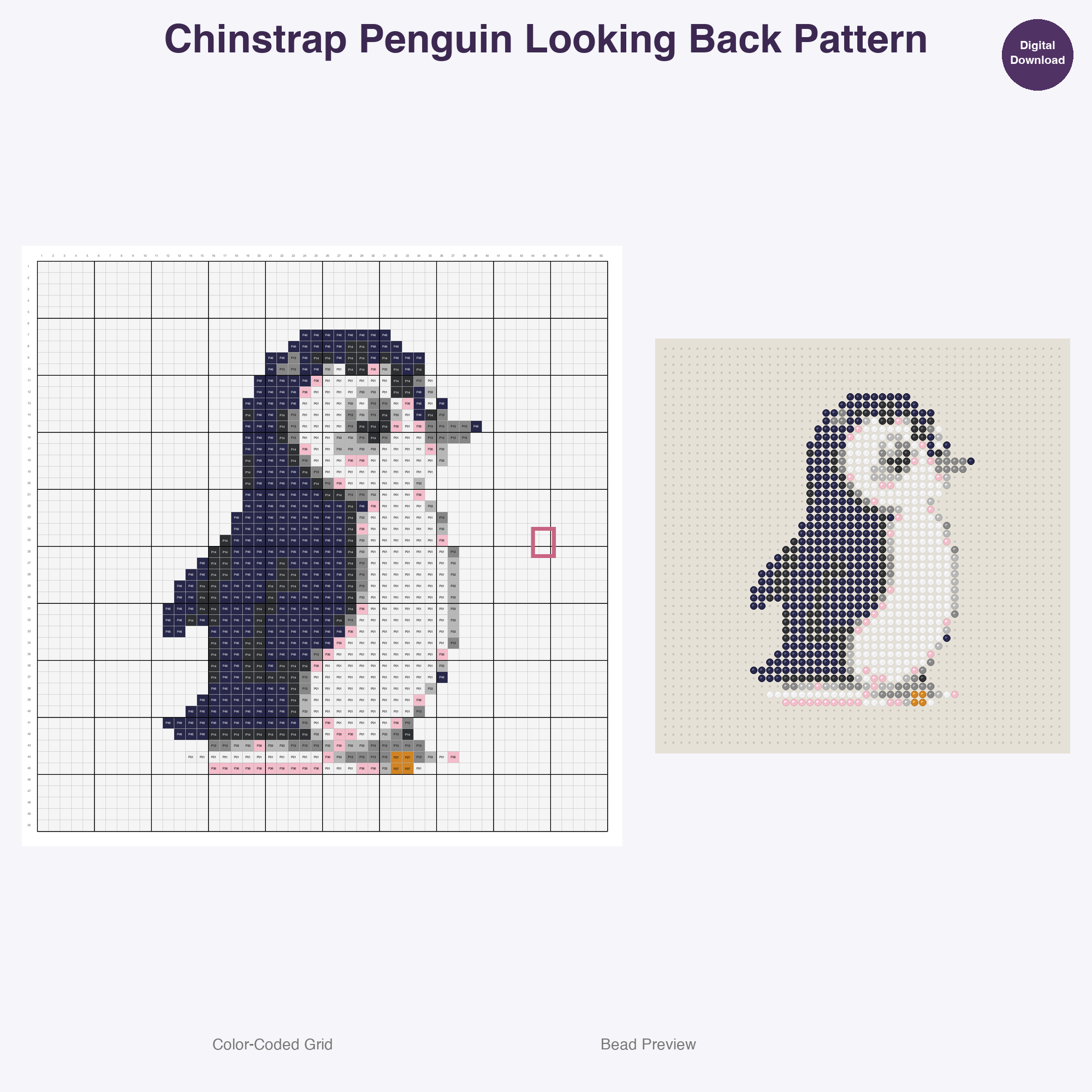 Frozen Wonderland Critters Perler Bead Patterns, 48 Designs x 3 Grid Sizes (29x29 + 50x50 + 128x128), Fuse Bead PDF Digital Download