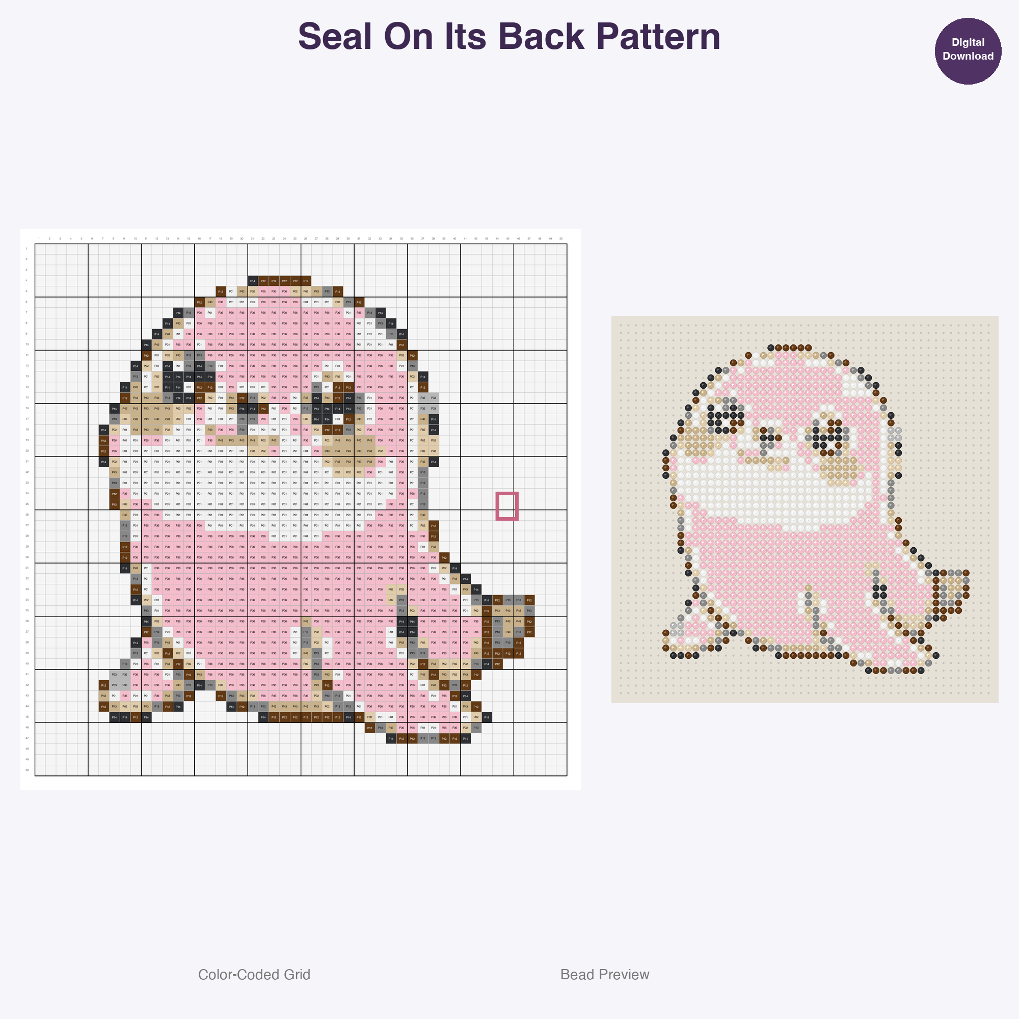Frozen Wonderland Critters Perler Bead Patterns, 48 Designs x 3 Grid Sizes (29x29 + 50x50 + 128x128), Fuse Bead PDF Digital Download