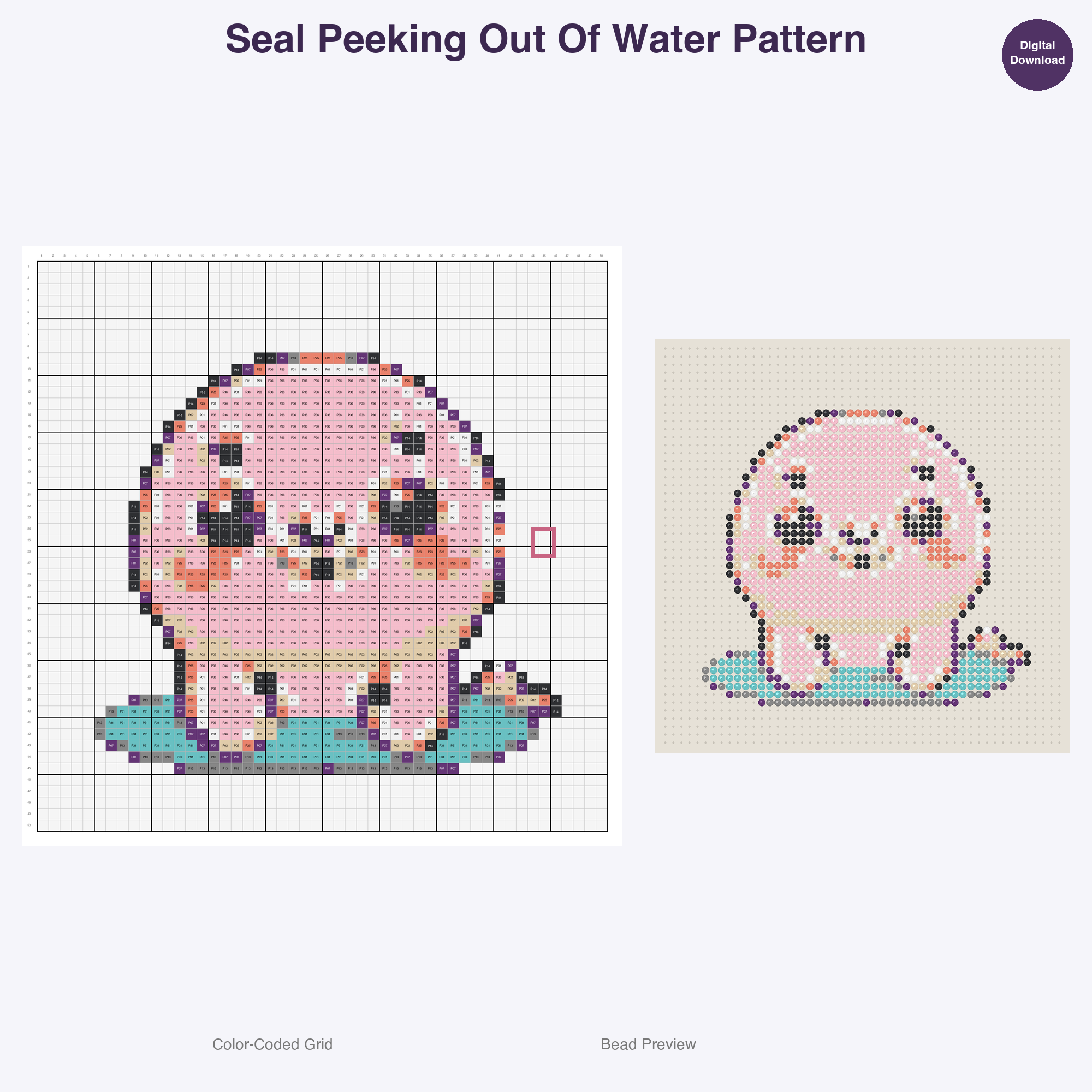 Frozen Wonderland Critters Perler Bead Patterns, 48 Designs x 3 Grid Sizes (29x29 + 50x50 + 128x128), Fuse Bead PDF Digital Download