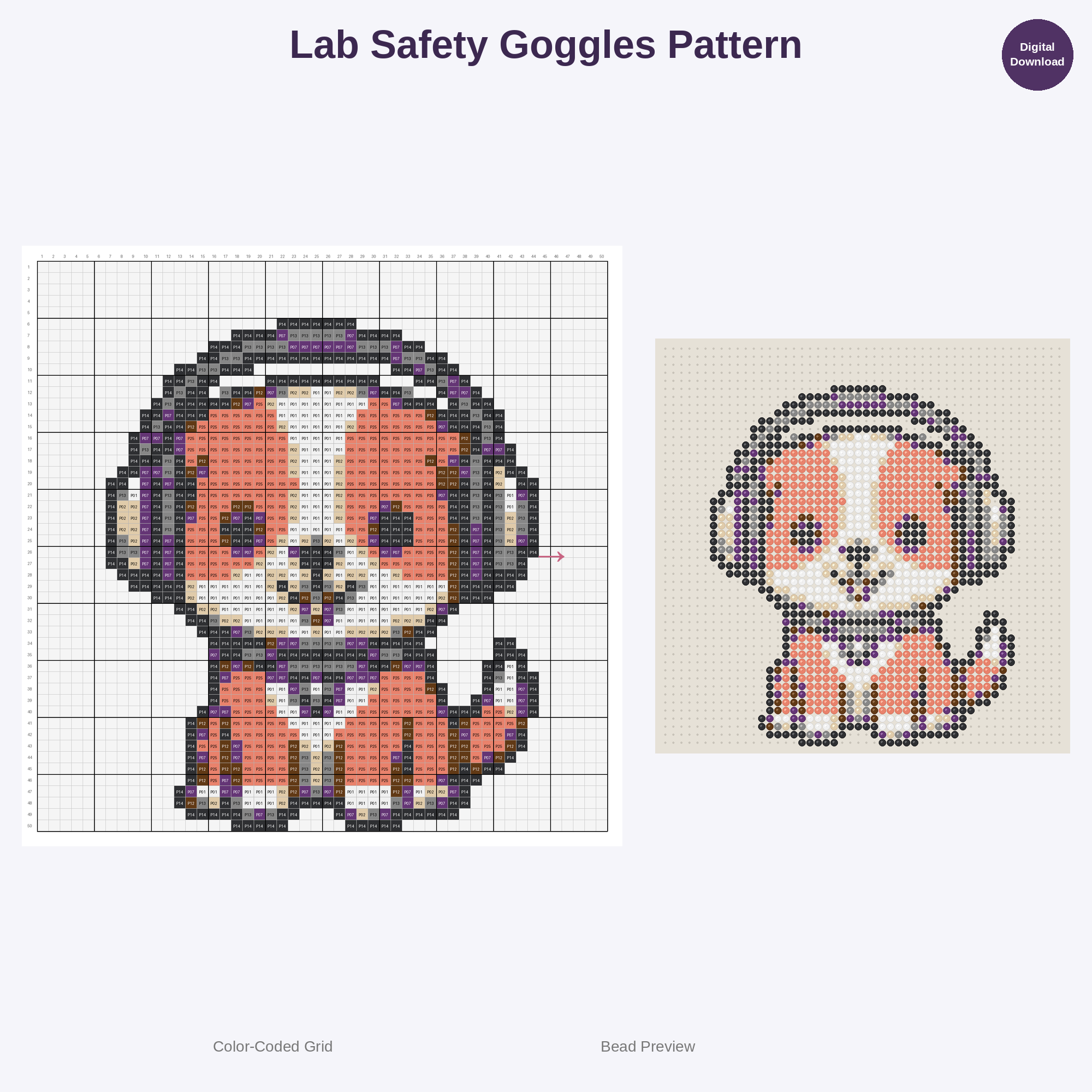 Genius Lab Inventions Perler Bead Patterns Bundle, 48 Designs (PDF Digital Download)