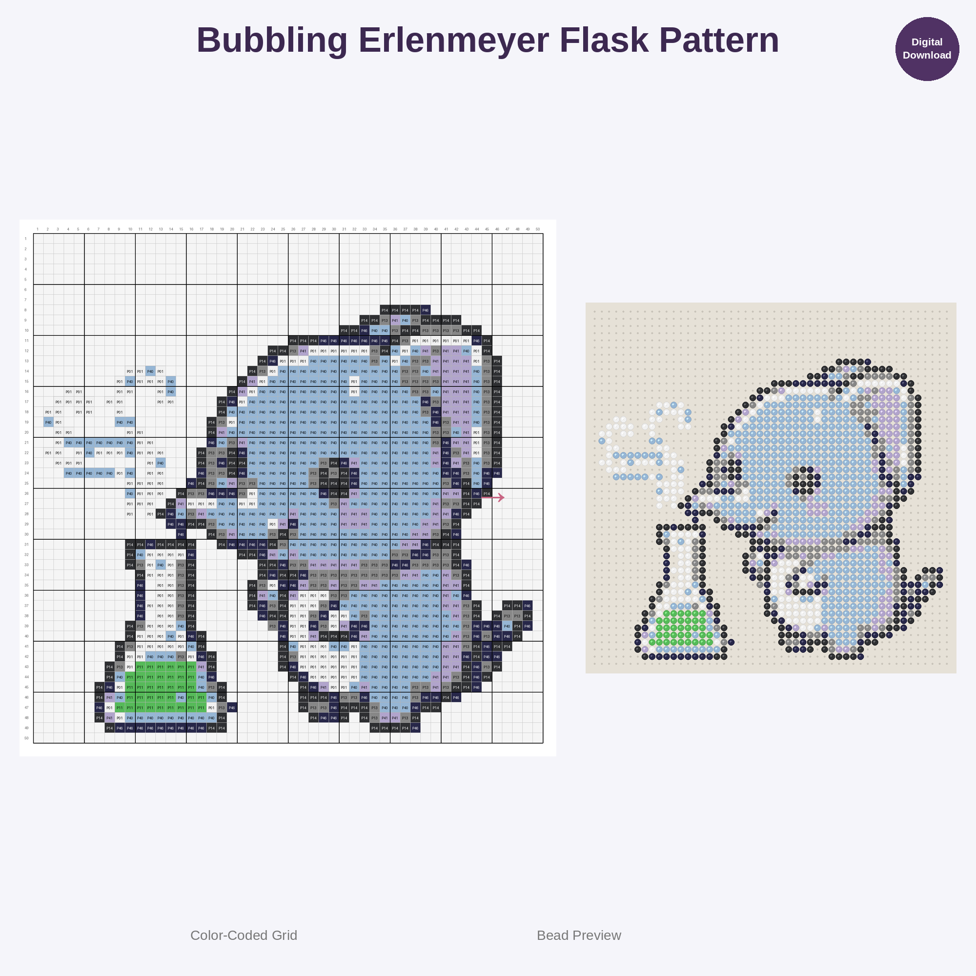 Genius Lab Inventions Perler Bead Patterns Bundle, 48 Designs (PDF Digital Download)
