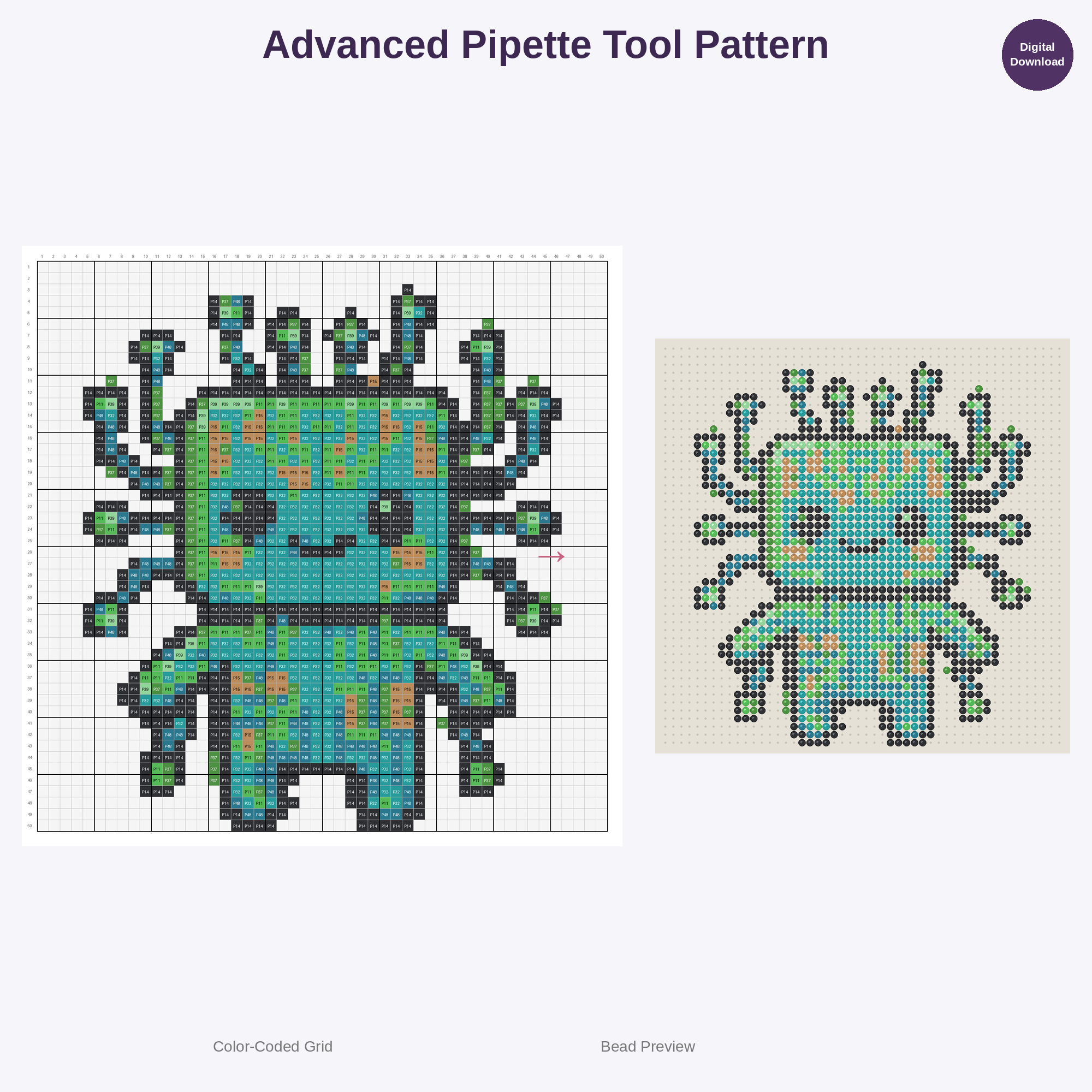 Genius Lab Inventions Perler Bead Patterns Bundle, 48 Designs (PDF Digital Download)