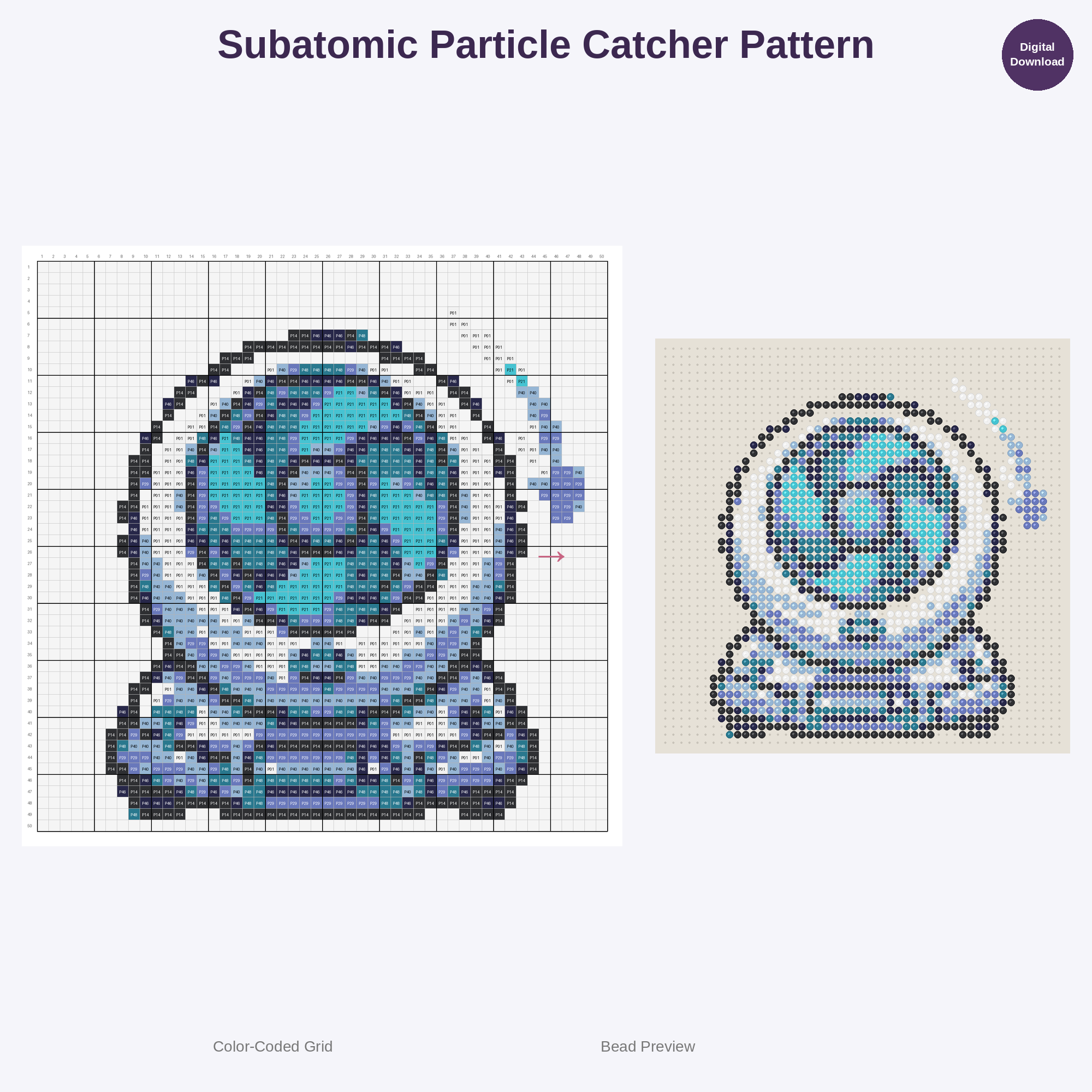 Genius Lab Inventions Perler Bead Patterns Bundle, 48 Designs (PDF Digital Download)