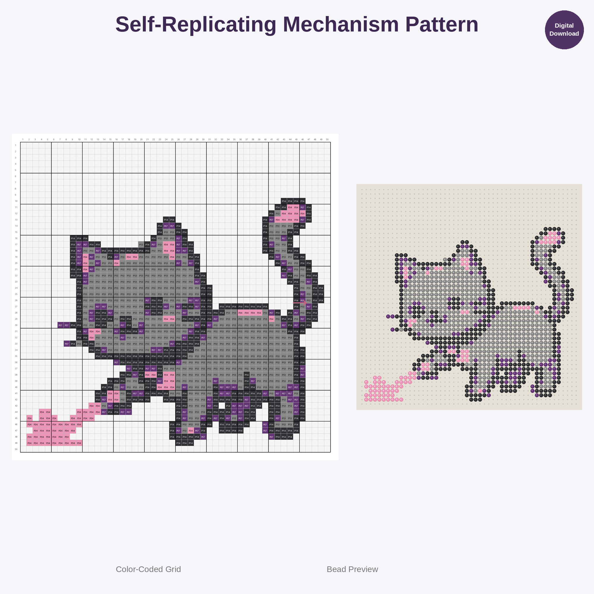 Genius Lab Inventions Perler Bead Patterns Bundle, 48 Designs (PDF Digital Download)