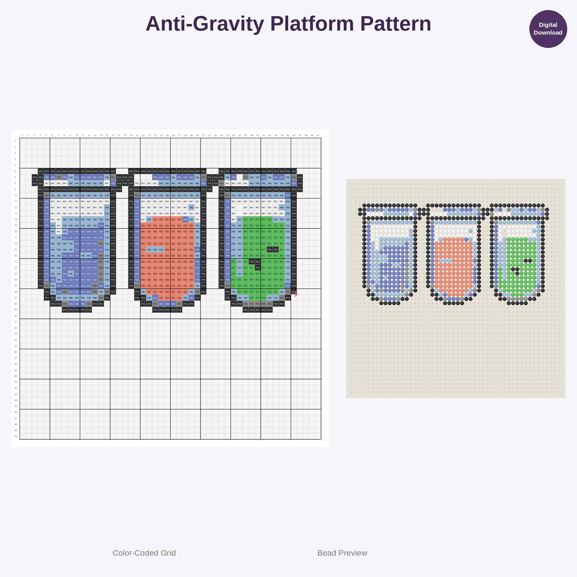 Genius Lab Inventions Perler Bead Patterns Bundle, 48 Designs (PDF Digital Download)