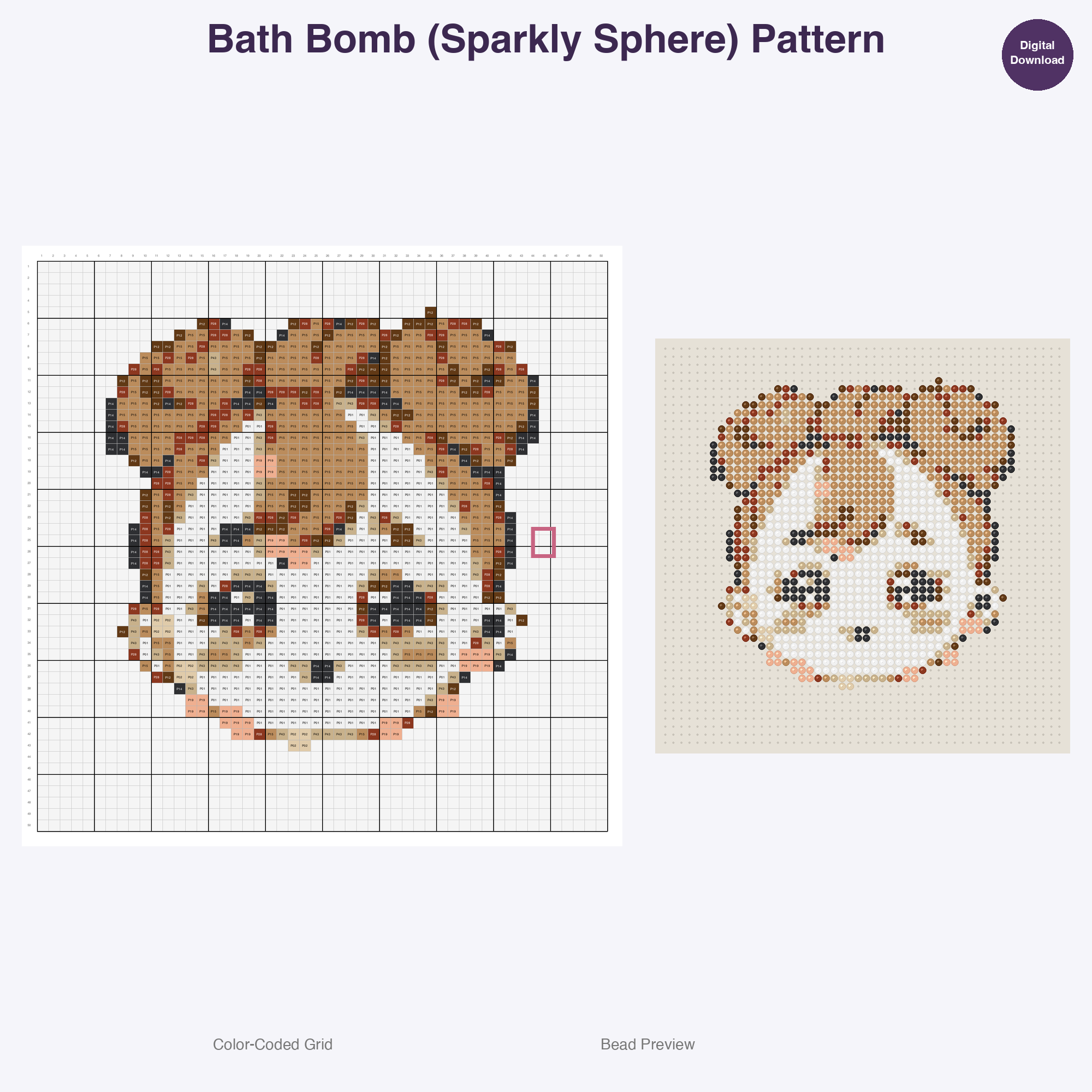 Glamour Glitter Vanity Perler Bead Patterns Bundle, 48 Designs (PDF Digital Download)