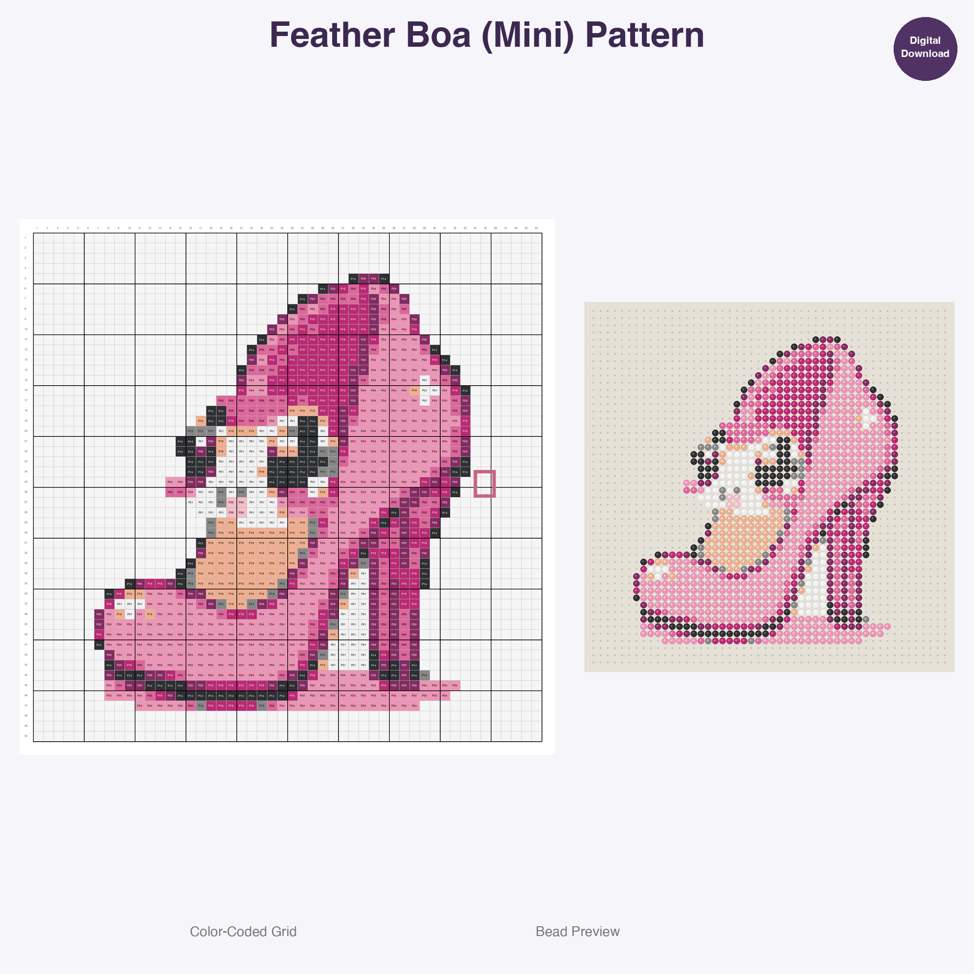 Glamour Glitter Vanity Perler Bead Patterns Bundle, 48 Designs (PDF Digital Download)