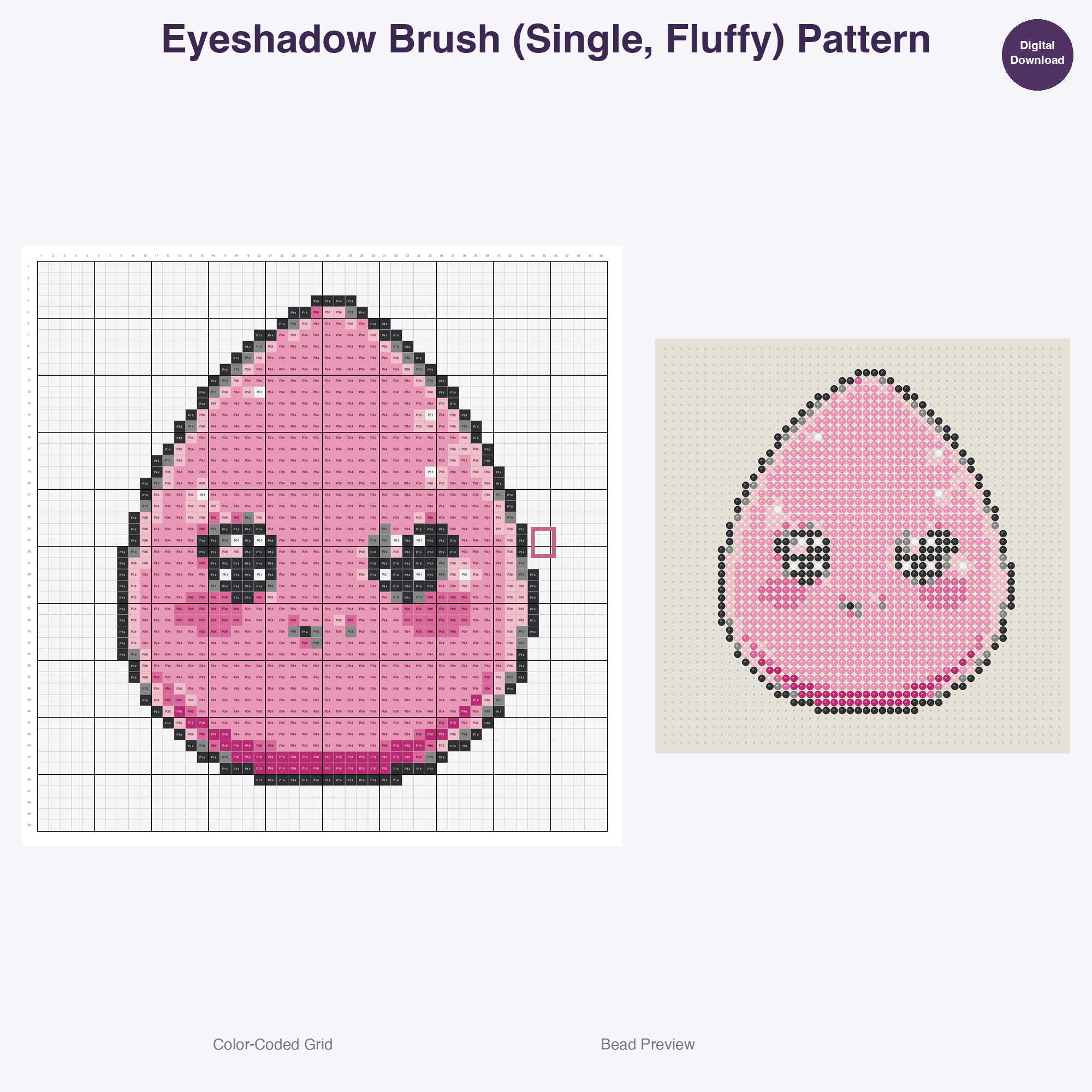 Glamour Glitter Vanity Perler Bead Patterns Bundle, 48 Designs (PDF Digital Download)