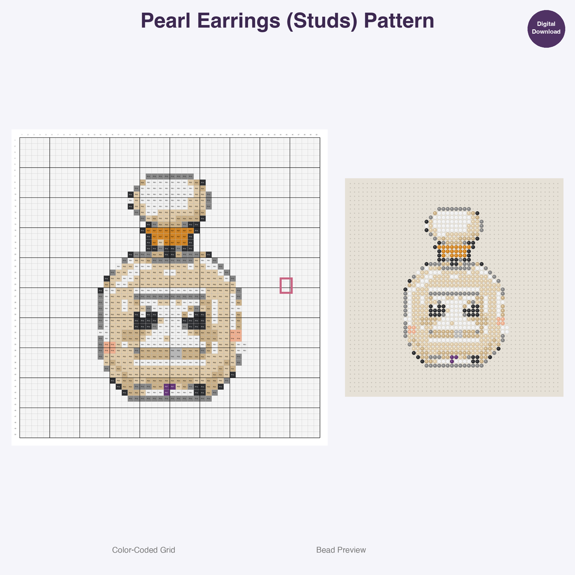 Glamour Glitter Vanity Perler Bead Patterns Bundle, 48 Designs (PDF Digital Download)