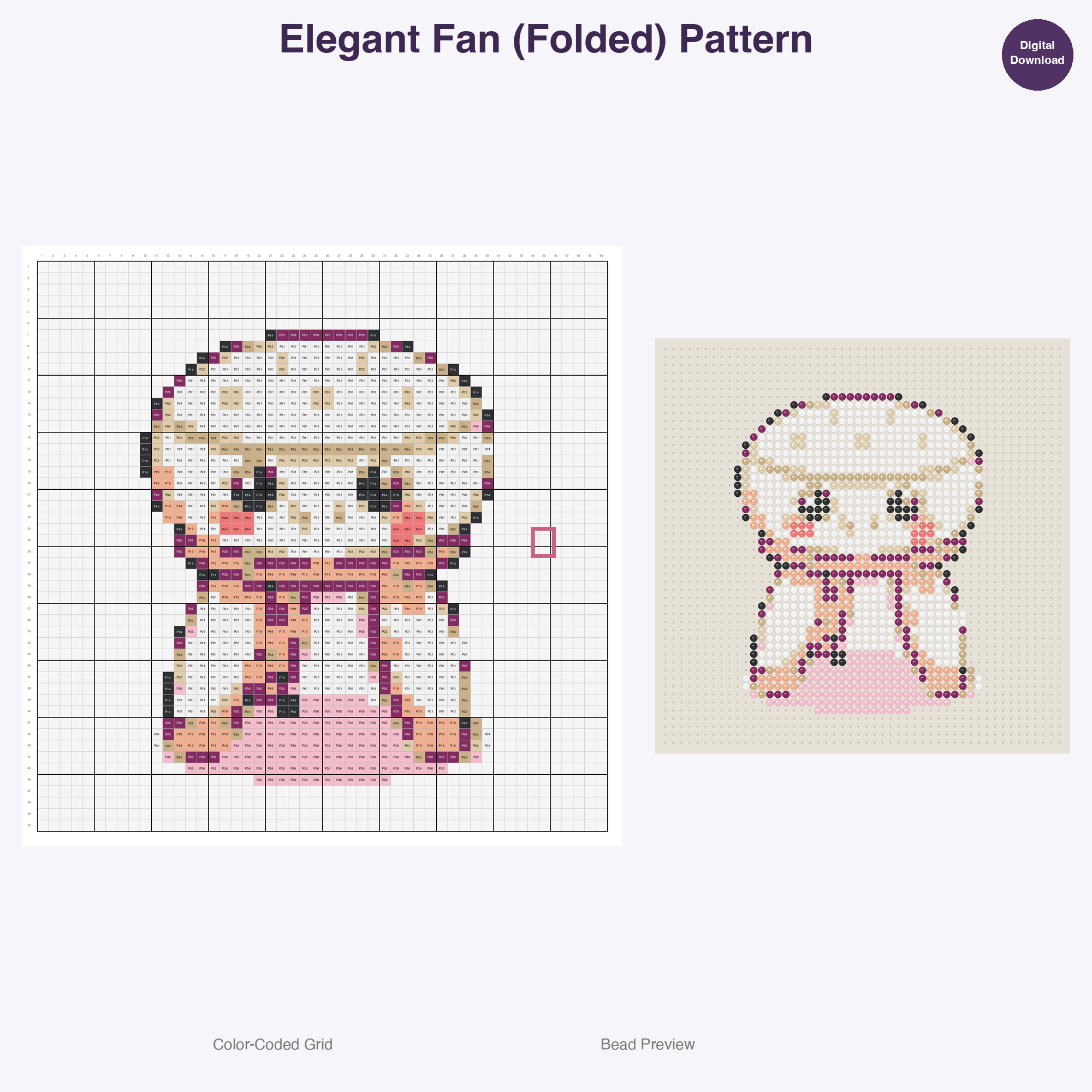 Glamour Glitter Vanity Perler Bead Patterns Bundle, 48 Designs (PDF Digital Download)