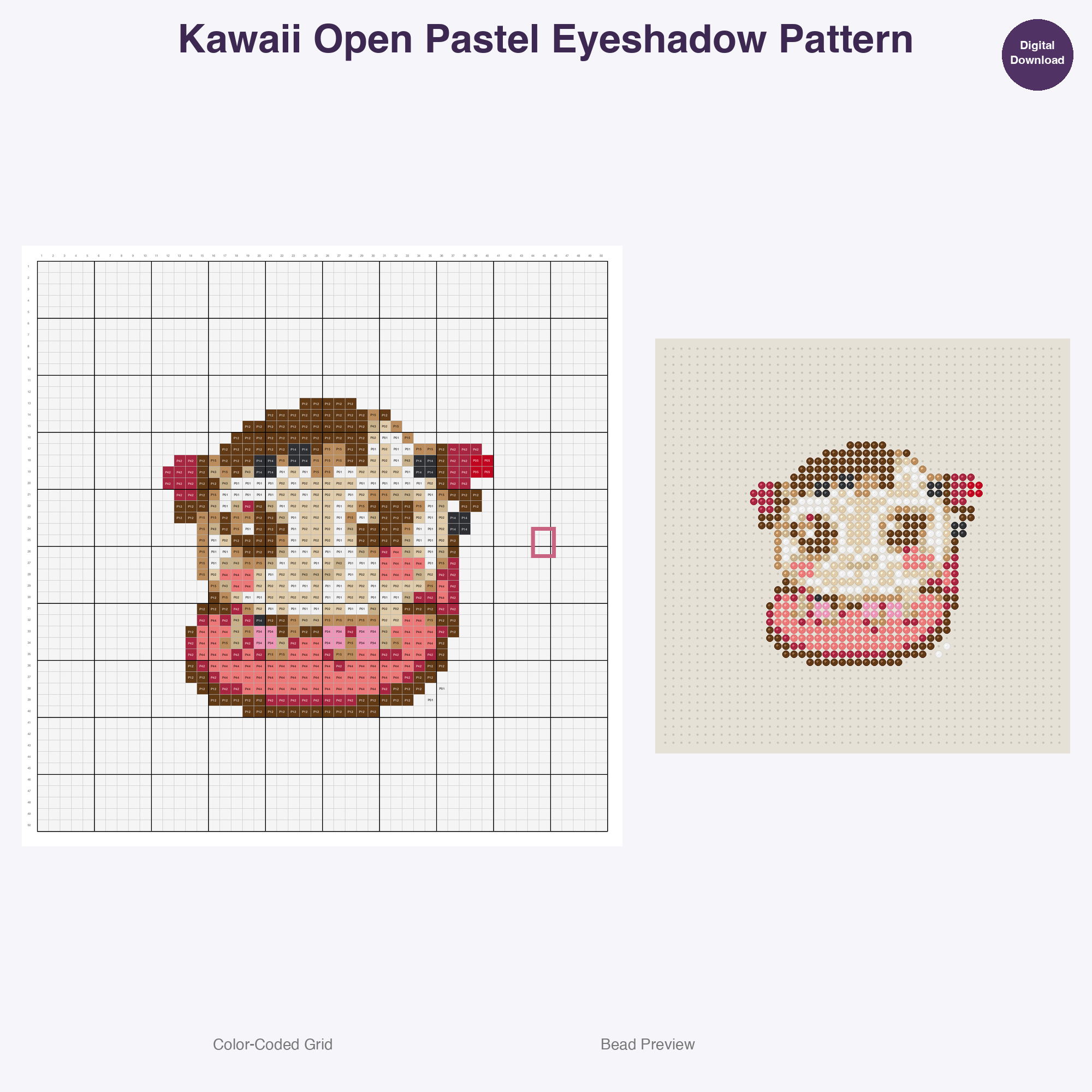 Glamour Glow Beauty Perler Bead Patterns Bundle, 48 Designs (PDF Digital Download)