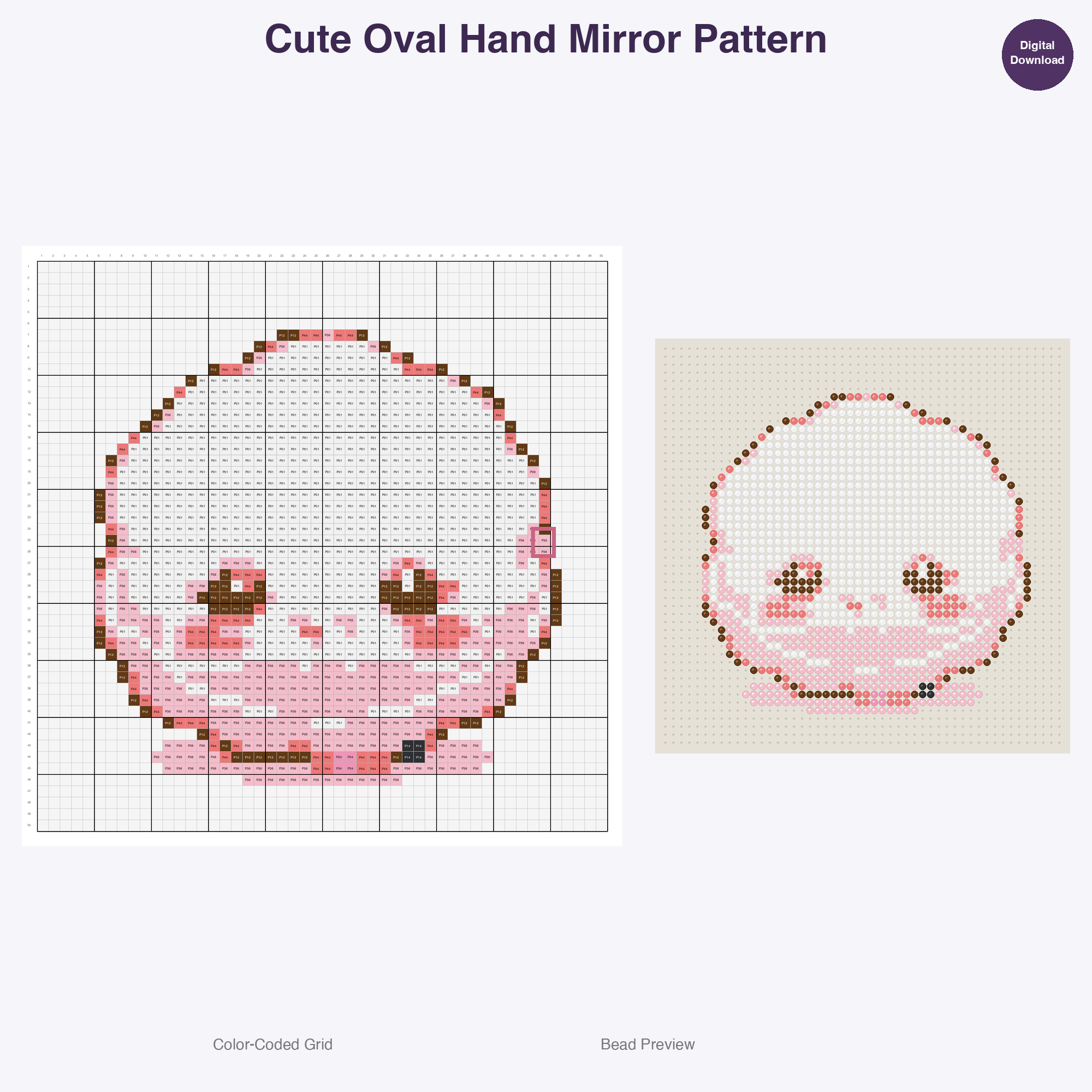Glamour Glow Beauty Perler Bead Patterns Bundle, 48 Designs (PDF Digital Download)