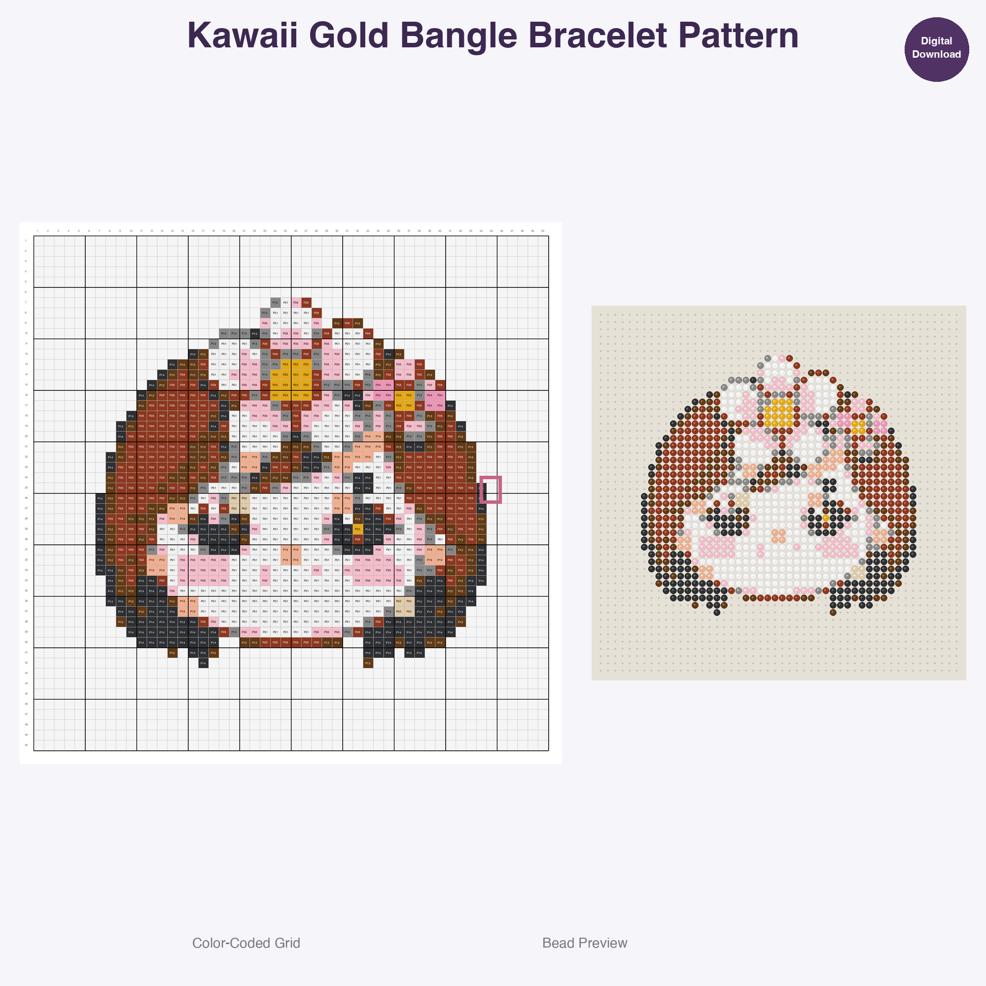 Glamour Glow Beauty Perler Bead Patterns Bundle, 48 Designs (PDF Digital Download)