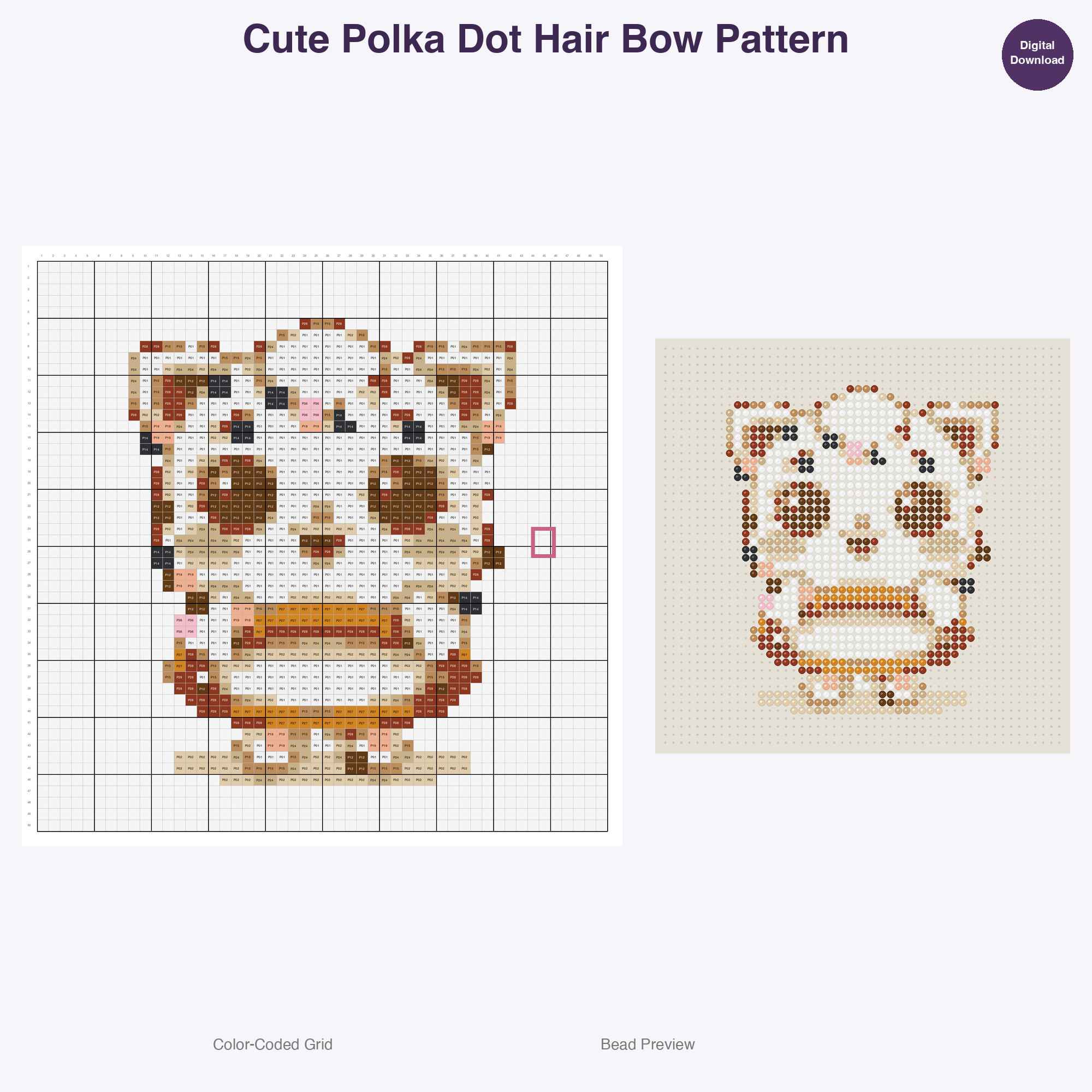 Glamour Glow Beauty Perler Bead Patterns Bundle, 48 Designs (PDF Digital Download)