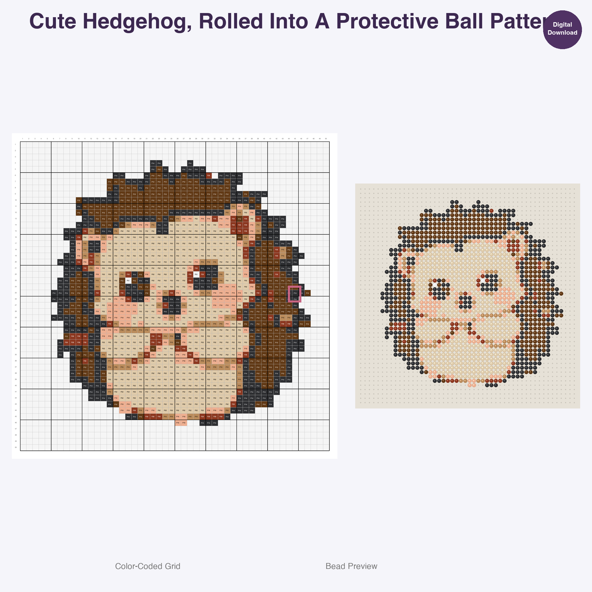 Glimmerwood Grove Critters Perler Bead Patterns, 48 Designs x 2 Grid Sizes (50x50 + 128x128), Fuse Bead PDF Digital Download