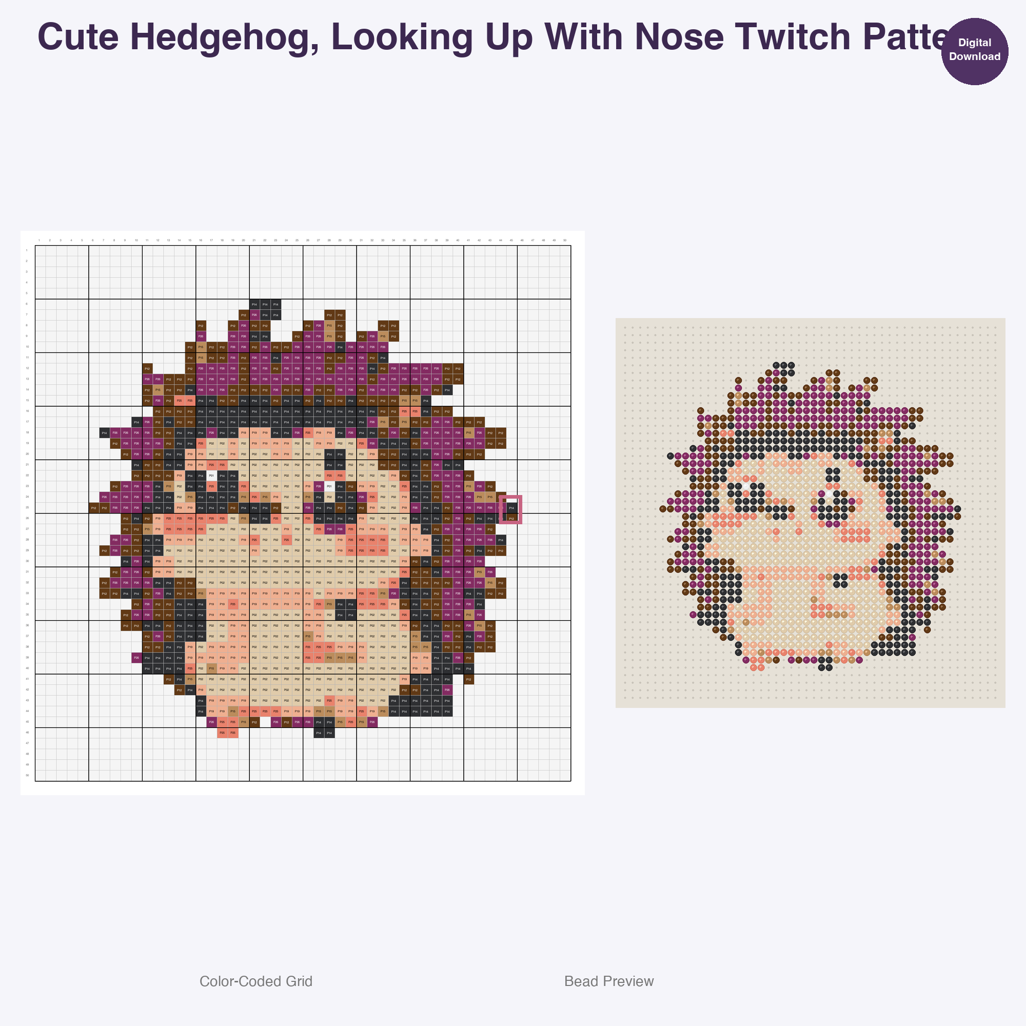 Glimmerwood Grove Critters Perler Bead Patterns, 48 Designs x 2 Grid Sizes (50x50 + 128x128), Fuse Bead PDF Digital Download