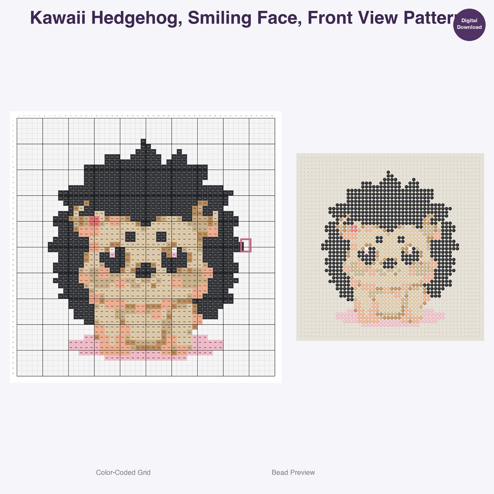 Glimmerwood Grove Critters Perler Bead Patterns, 48 Designs x 2 Grid Sizes (50x50 + 128x128), Fuse Bead PDF Digital Download