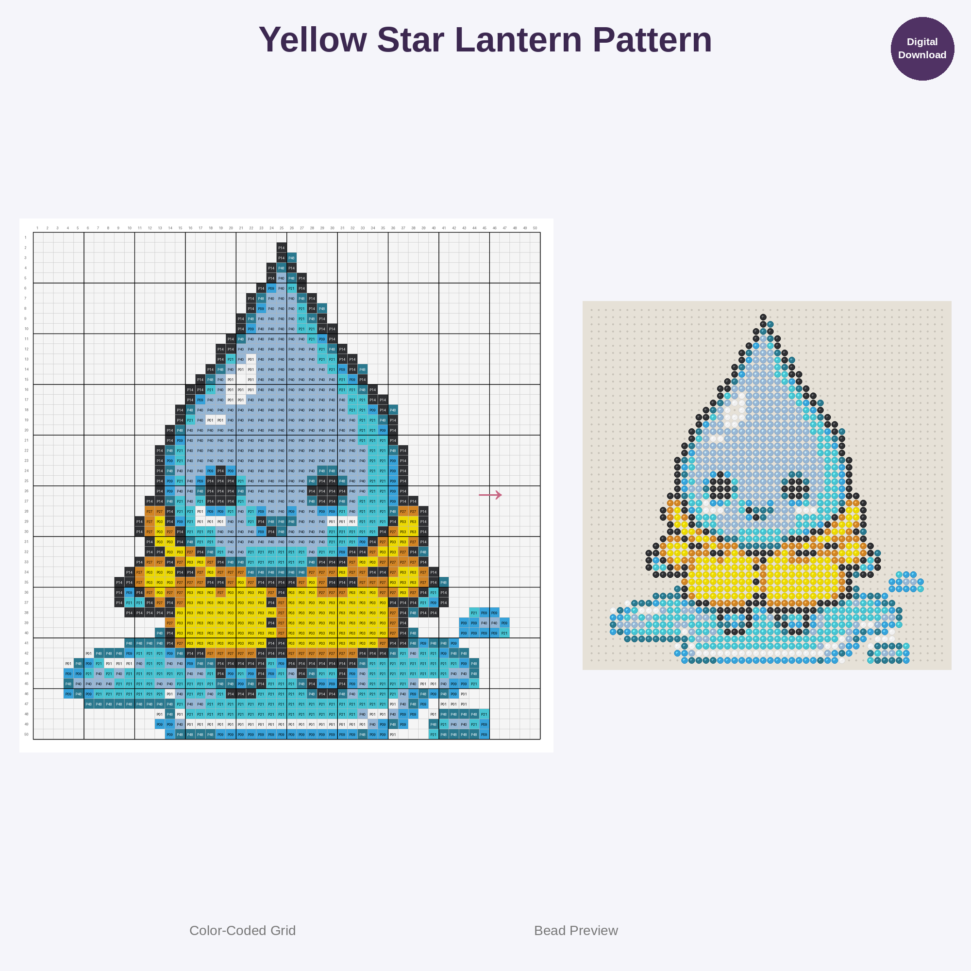 Global Celebration Lanterns & Lights Perler Bead Patterns Bundle, 48 Designs (PDF Digital Download)