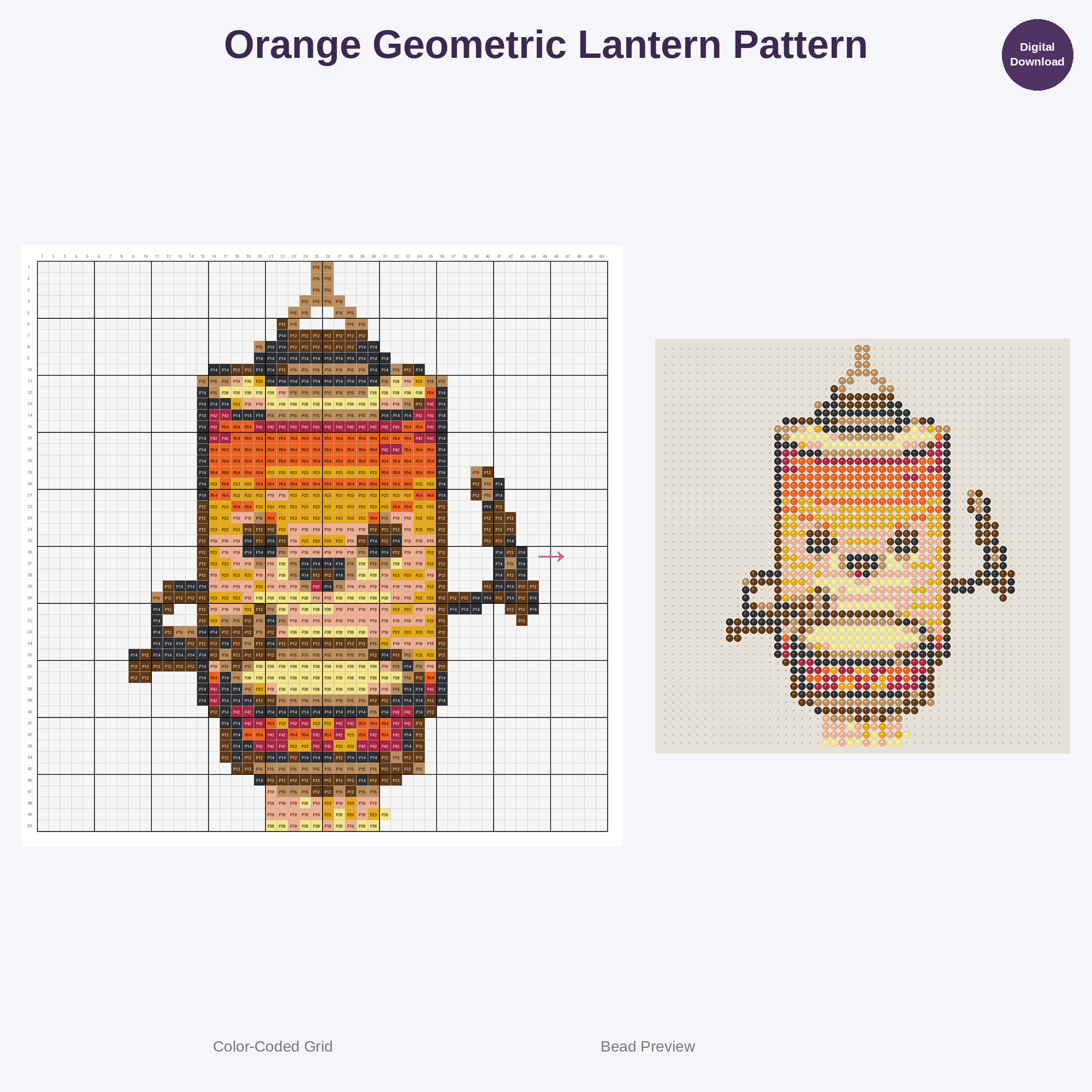Global Celebration Lanterns & Lights Perler Bead Patterns Bundle, 48 Designs (PDF Digital Download)