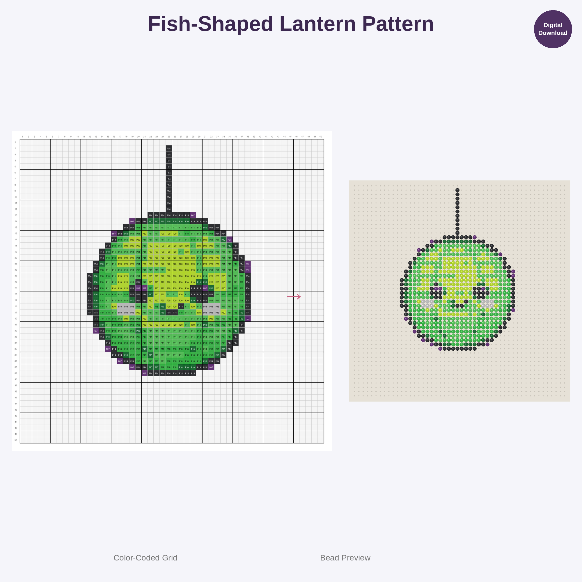 Global Celebration Lanterns & Lights Perler Bead Patterns Bundle, 48 Designs (PDF Digital Download)