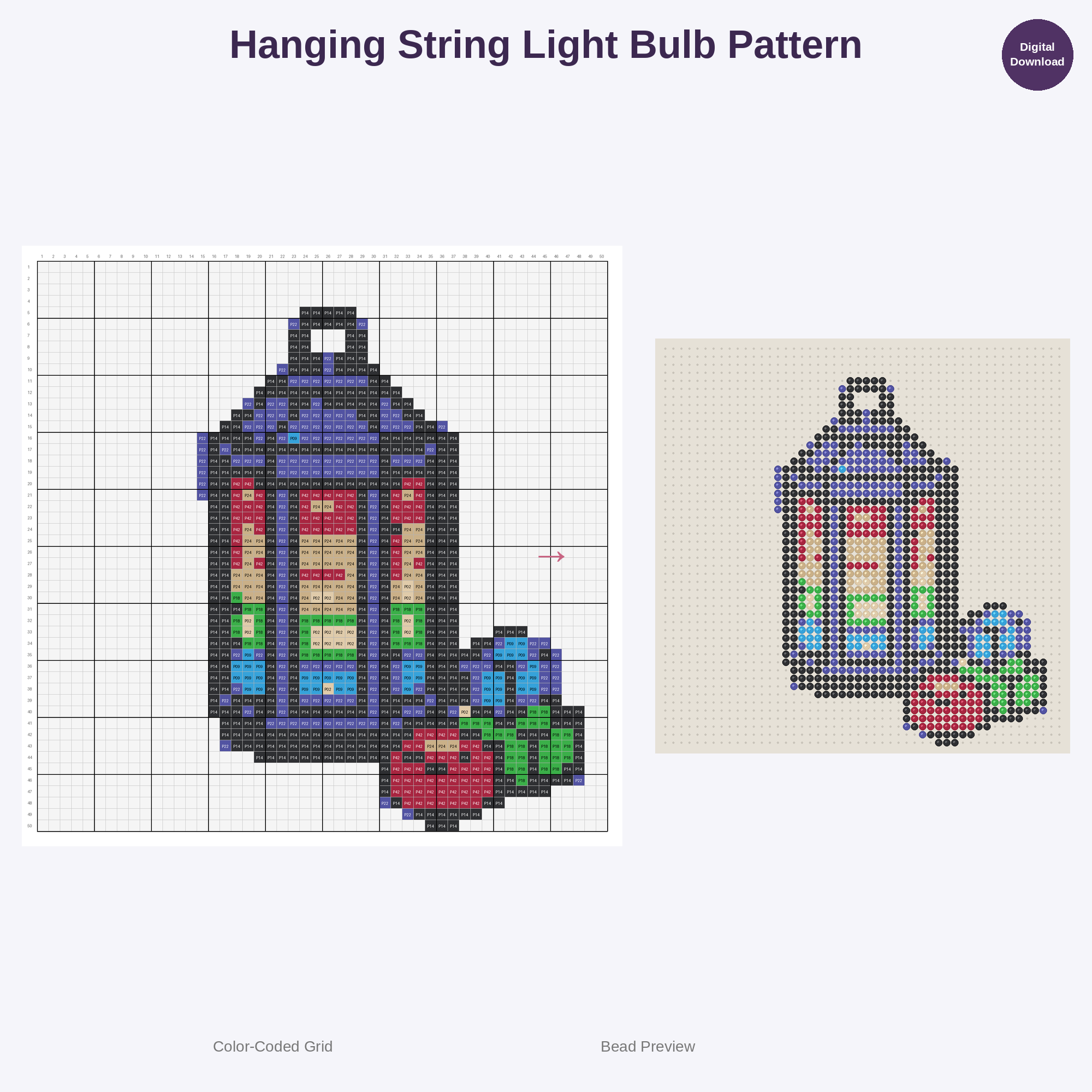 Global Celebration Lanterns & Lights Perler Bead Patterns Bundle, 48 Designs (PDF Digital Download)