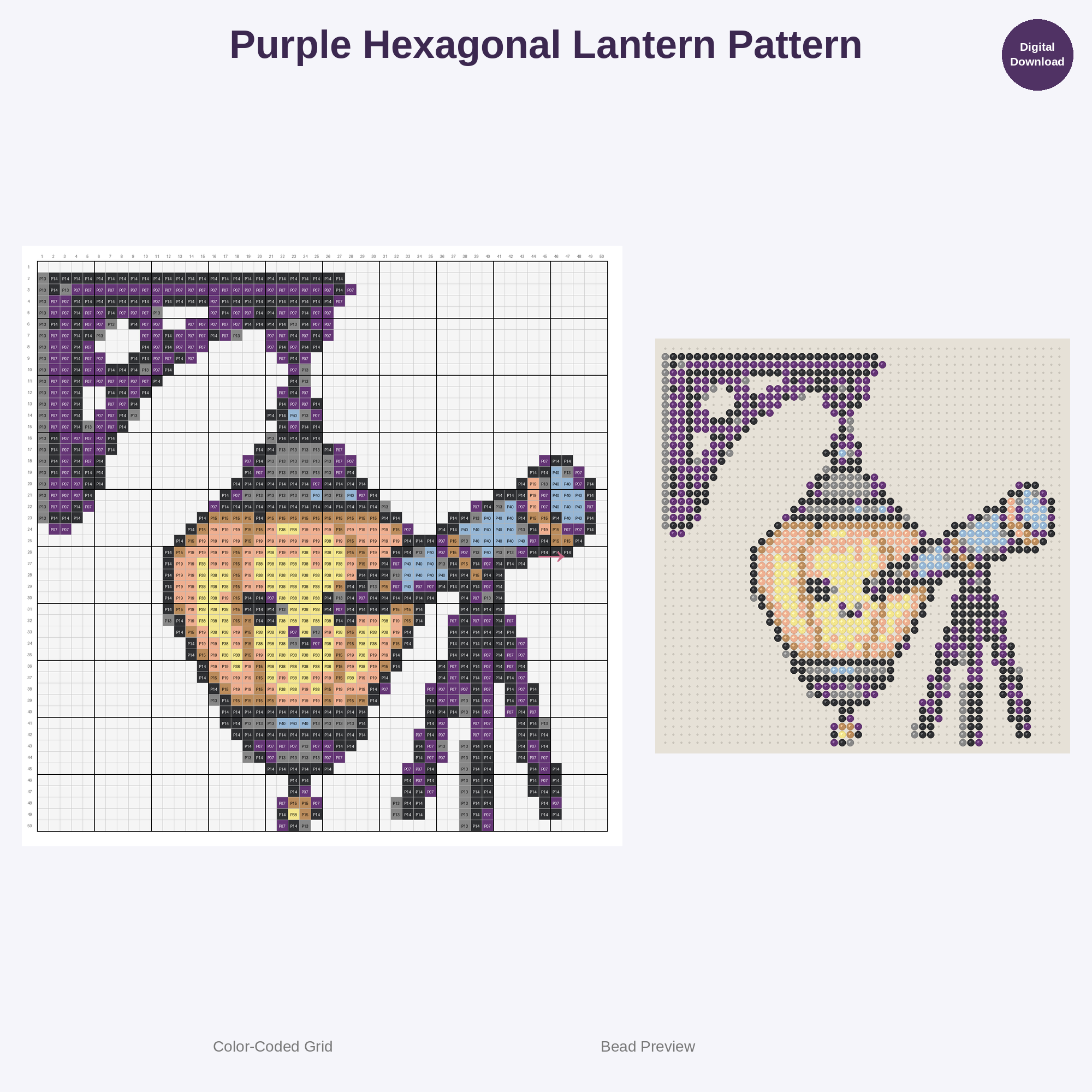 Global Celebration Lanterns & Lights Perler Bead Patterns Bundle, 48 Designs (PDF Digital Download)