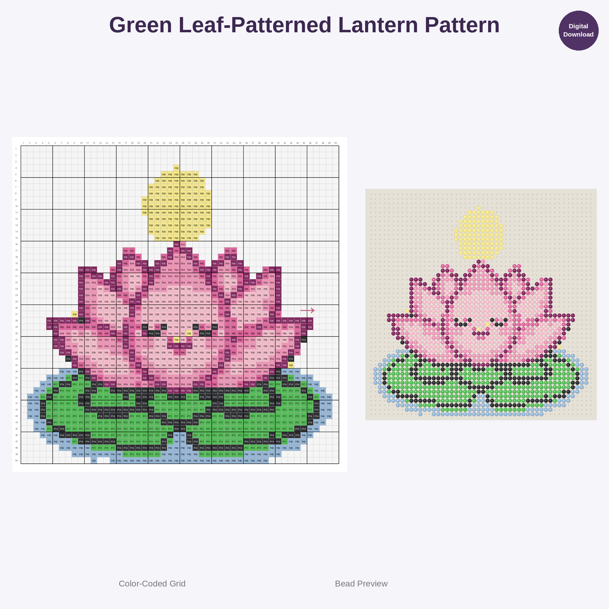 Global Celebration Lanterns & Lights Perler Bead Patterns Bundle, 48 Designs (PDF Digital Download)