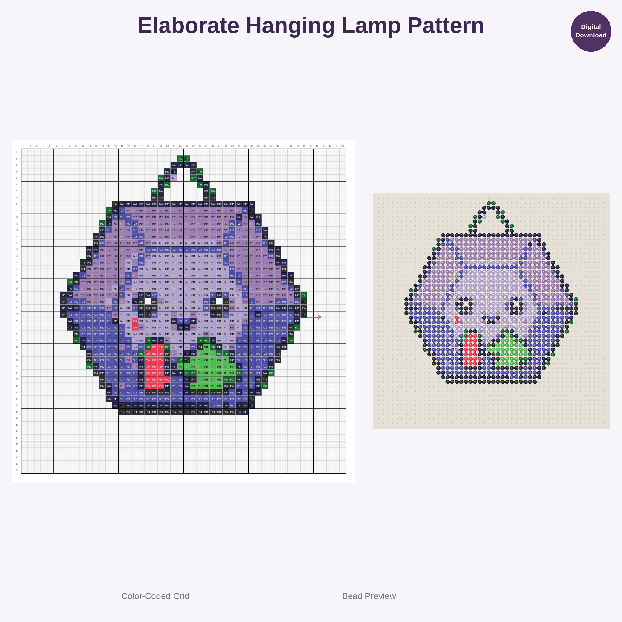 Global Celebration Lanterns & Lights Perler Bead Patterns Bundle, 48 Designs (PDF Digital Download)