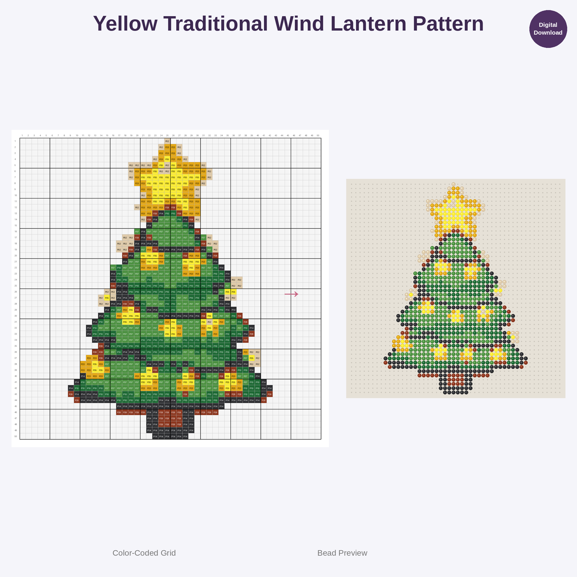 Global Celebration Lanterns & Lights Perler Bead Patterns Bundle, 48 Designs (PDF Digital Download)