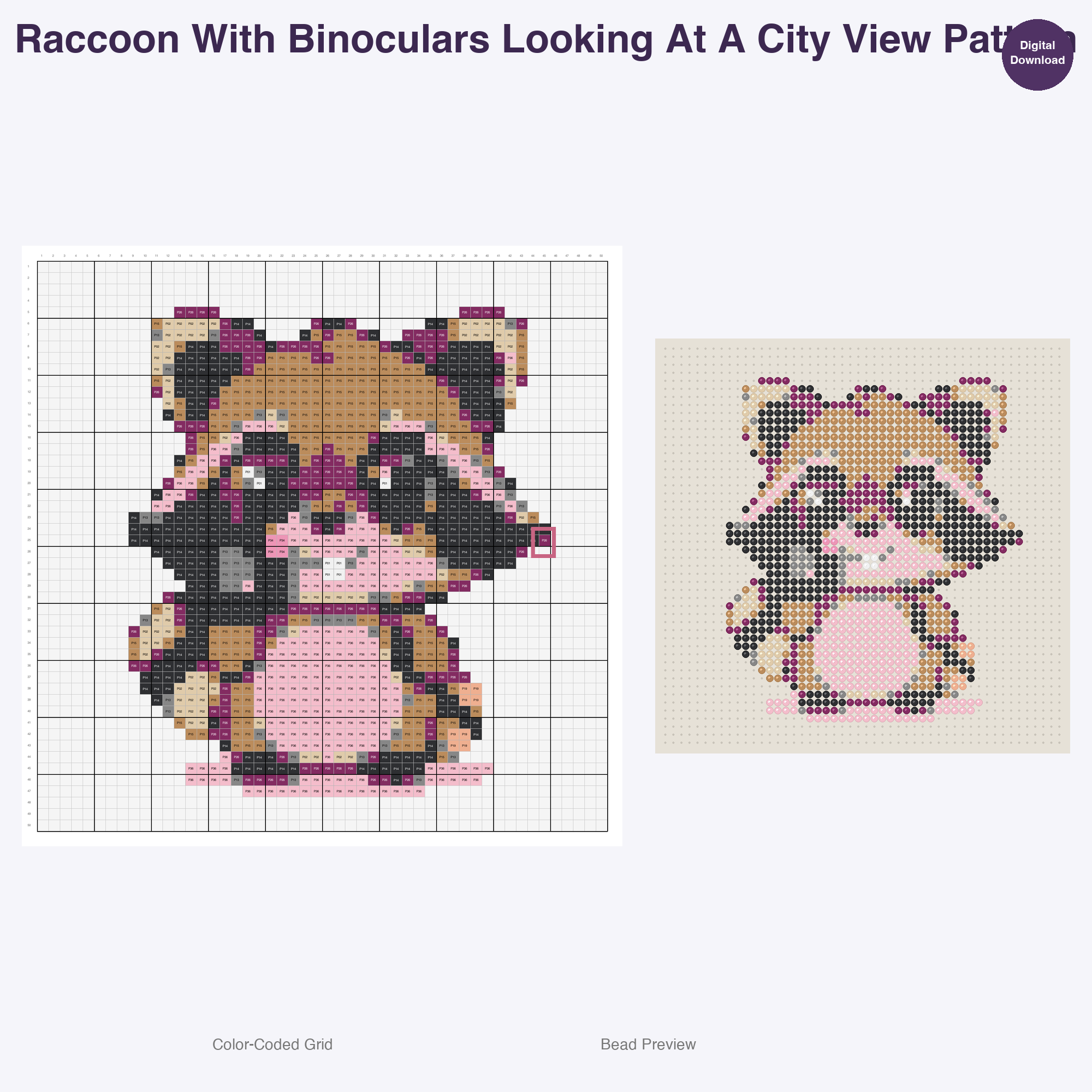Globetrotting Animal Adventures Perler Bead Patterns, 48 Designs x 3 Grid Sizes (29x29 + 50x50 + 128x128), Fuse Bead PDF Digital Download