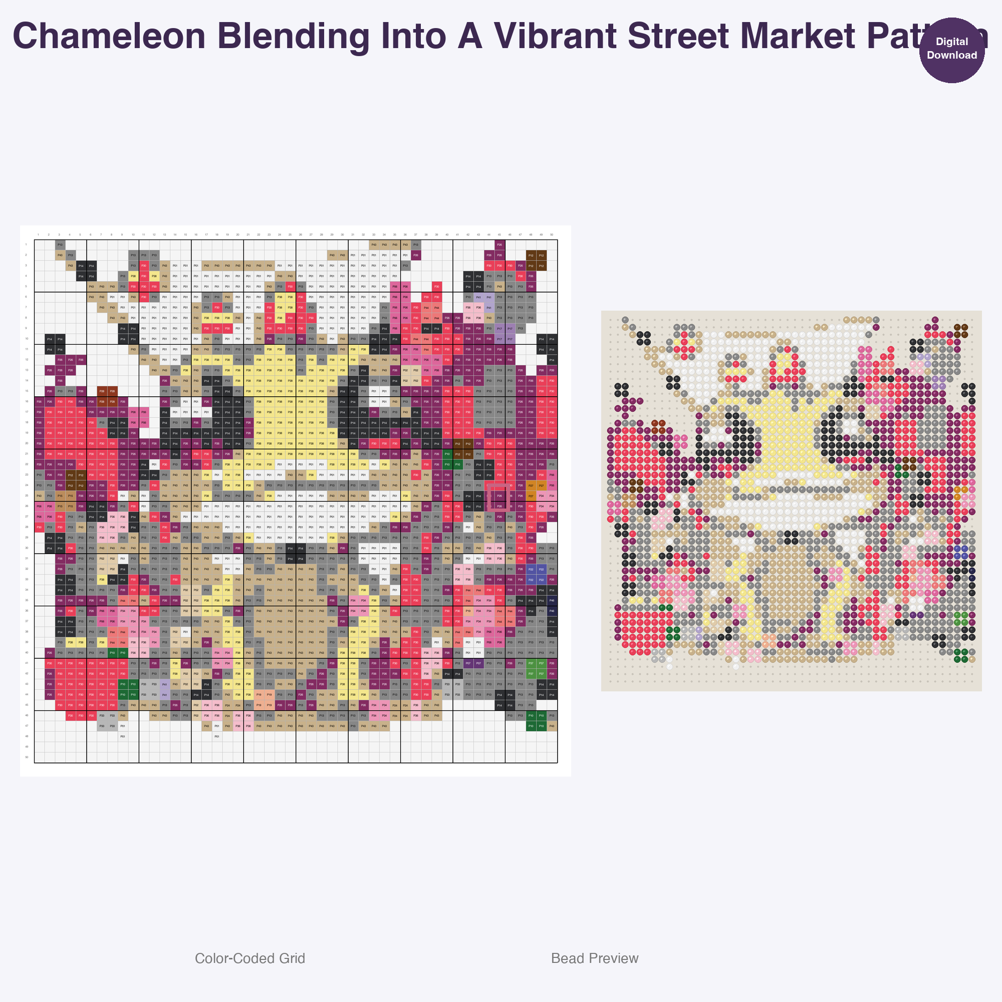 Globetrotting Animal Adventures Perler Bead Patterns, 48 Designs x 3 Grid Sizes (29x29 + 50x50 + 128x128), Fuse Bead PDF Digital Download