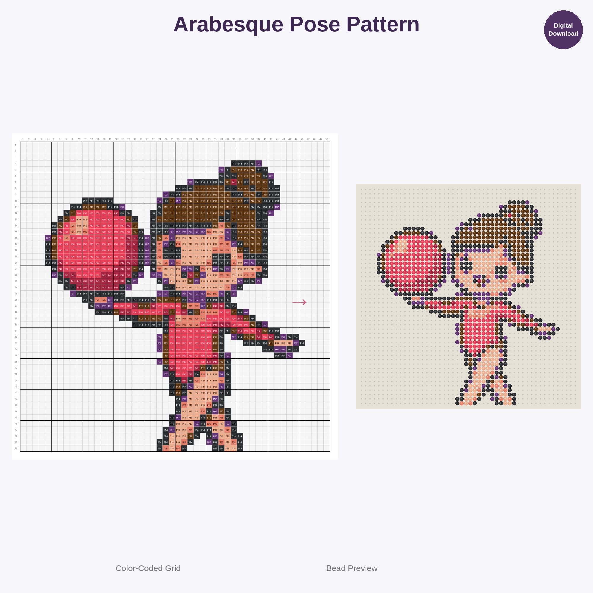 Gymnastics Glamour Perler Bead Patterns Bundle, 48 Designs (PDF Digital Download)