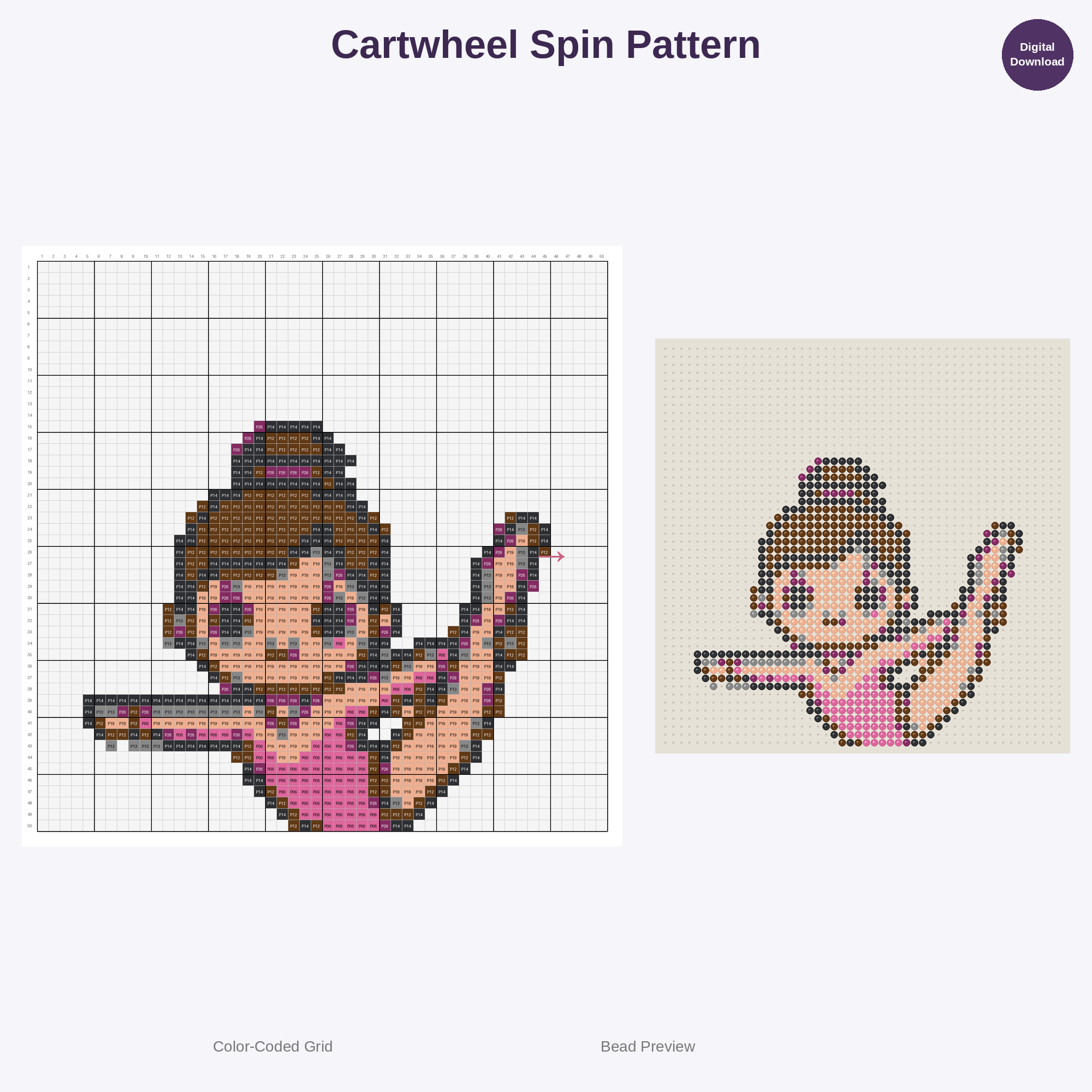 Gymnastics Glamour Perler Bead Patterns Bundle, 48 Designs (PDF Digital Download)
