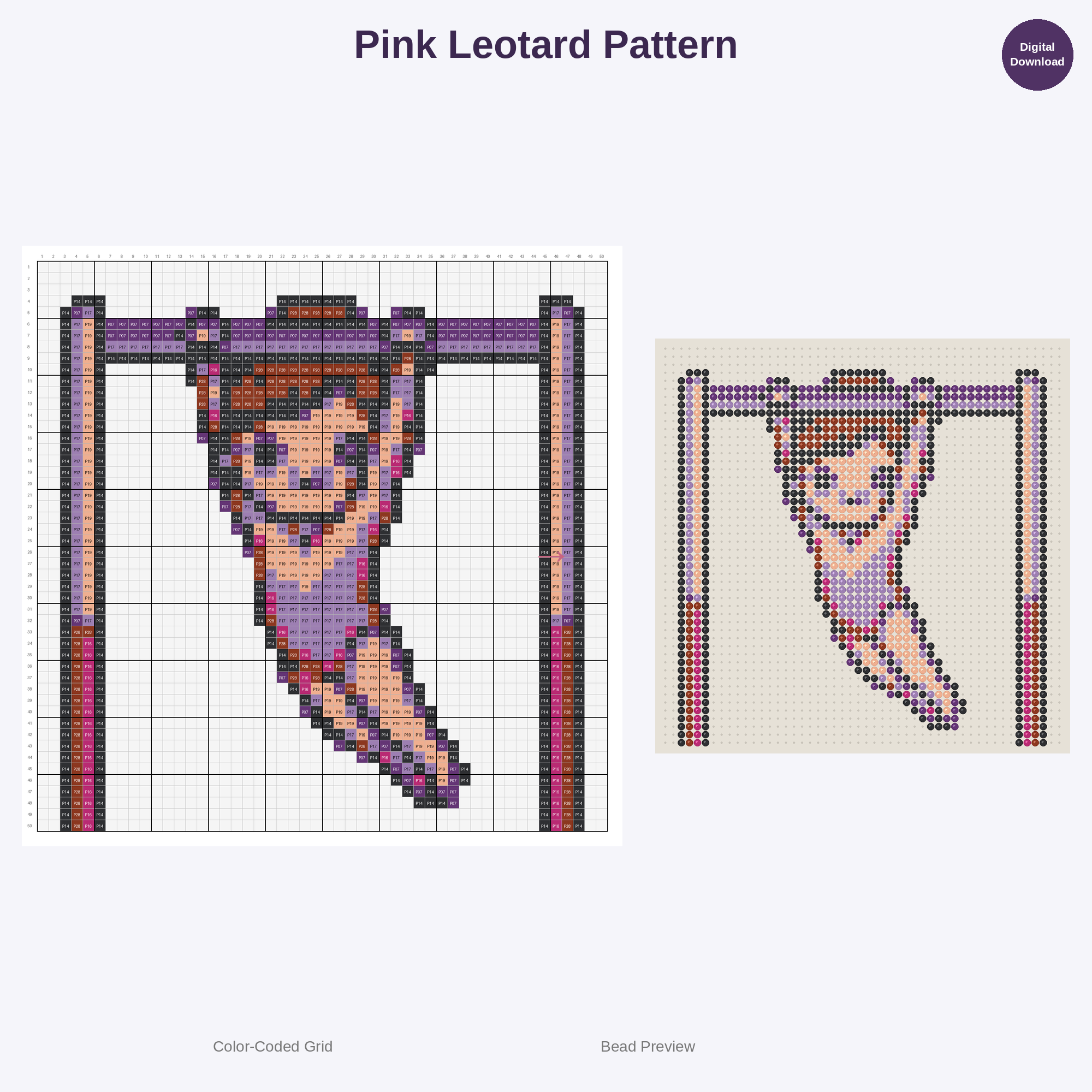 Gymnastics Glamour Perler Bead Patterns Bundle, 48 Designs (PDF Digital Download)