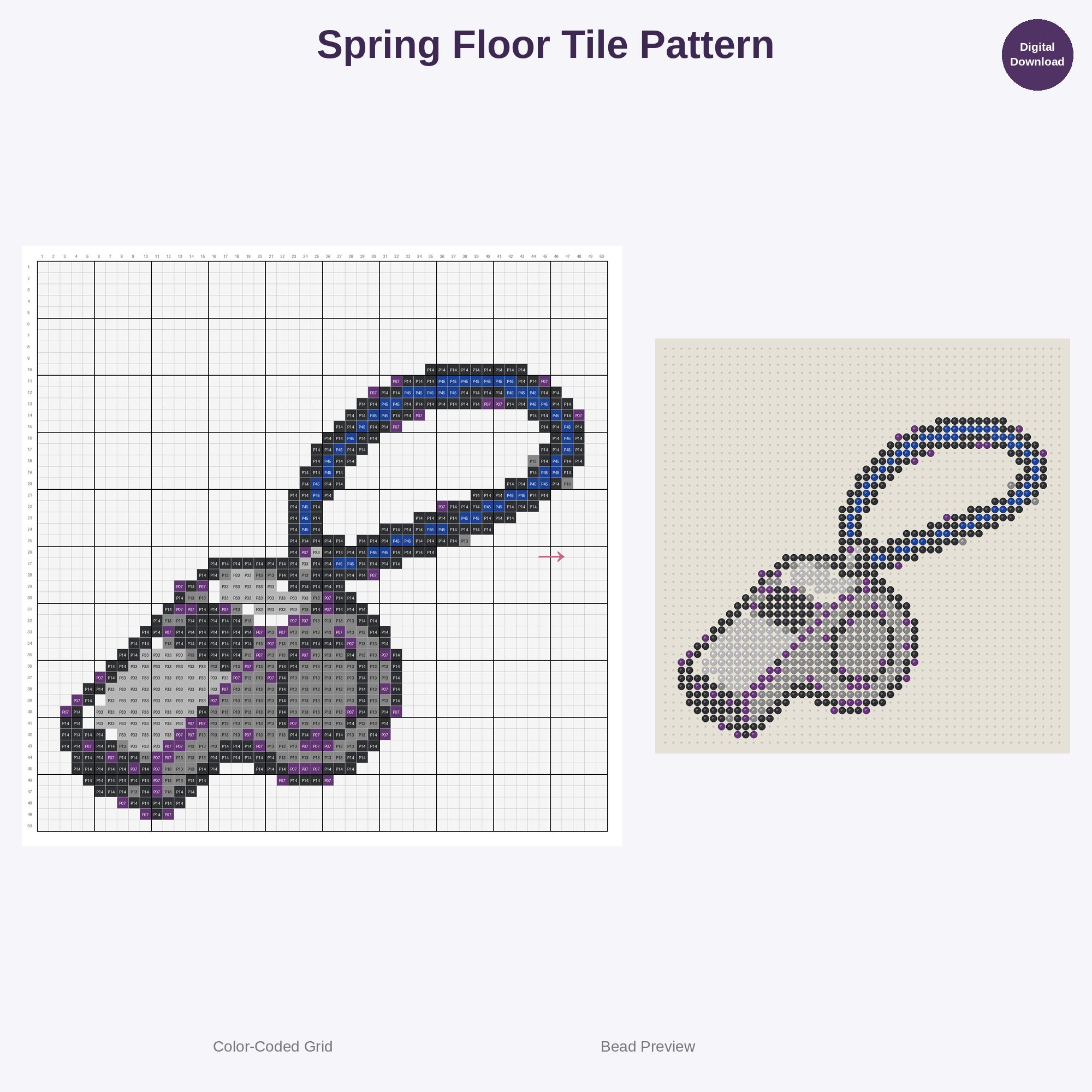 Gymnastics Glamour Perler Bead Patterns Bundle, 48 Designs (PDF Digital Download)