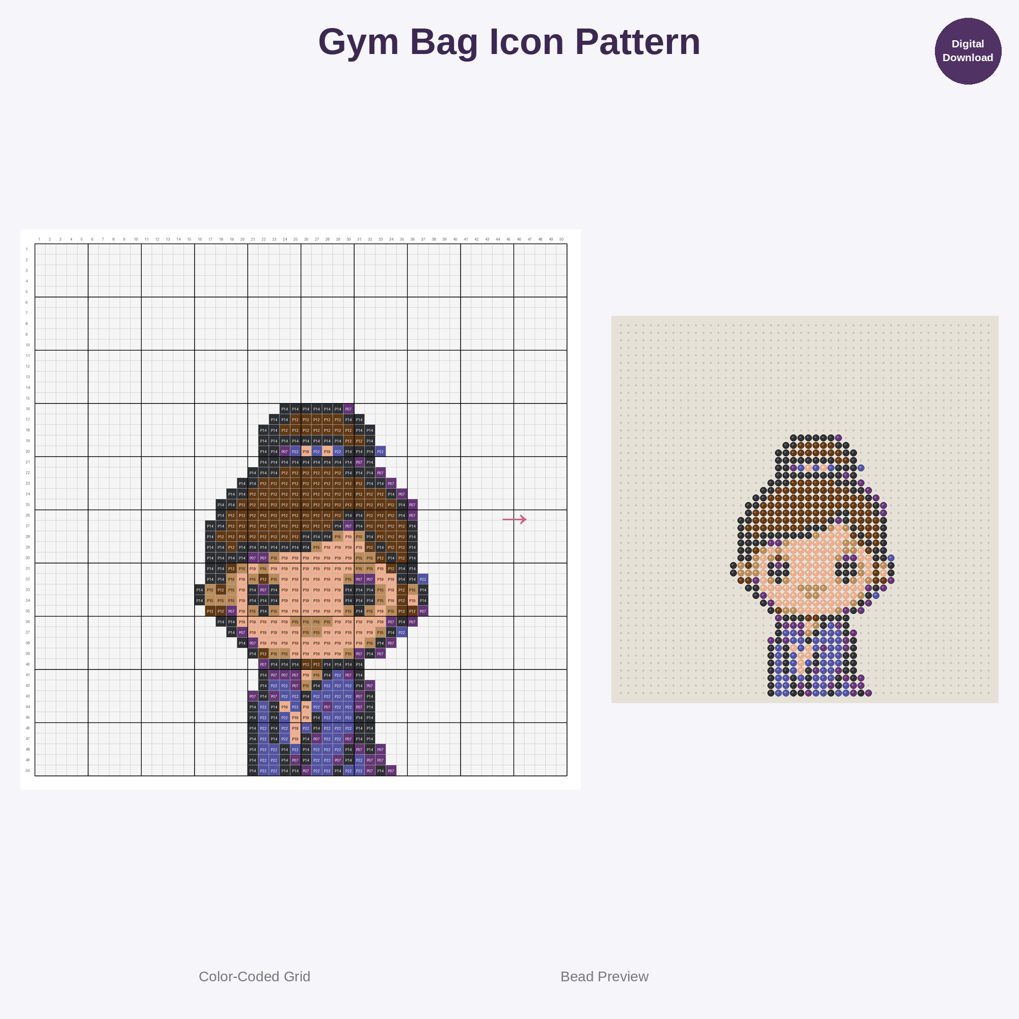 Gymnastics Glamour Perler Bead Patterns Bundle, 48 Designs (PDF Digital Download)