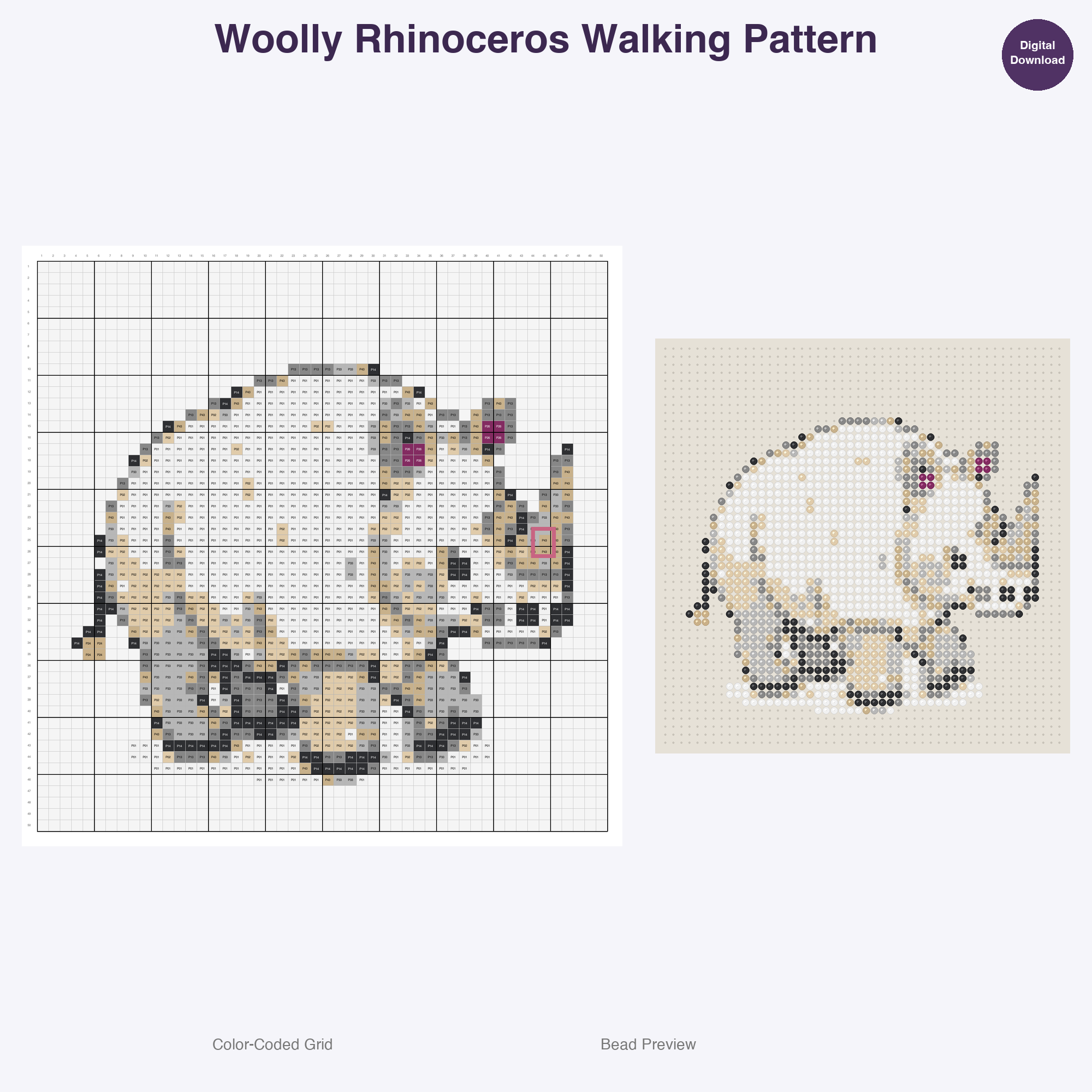 Ice Age Adorables Perler Bead Patterns Bundle, 48 Designs (PDF Digital Download)