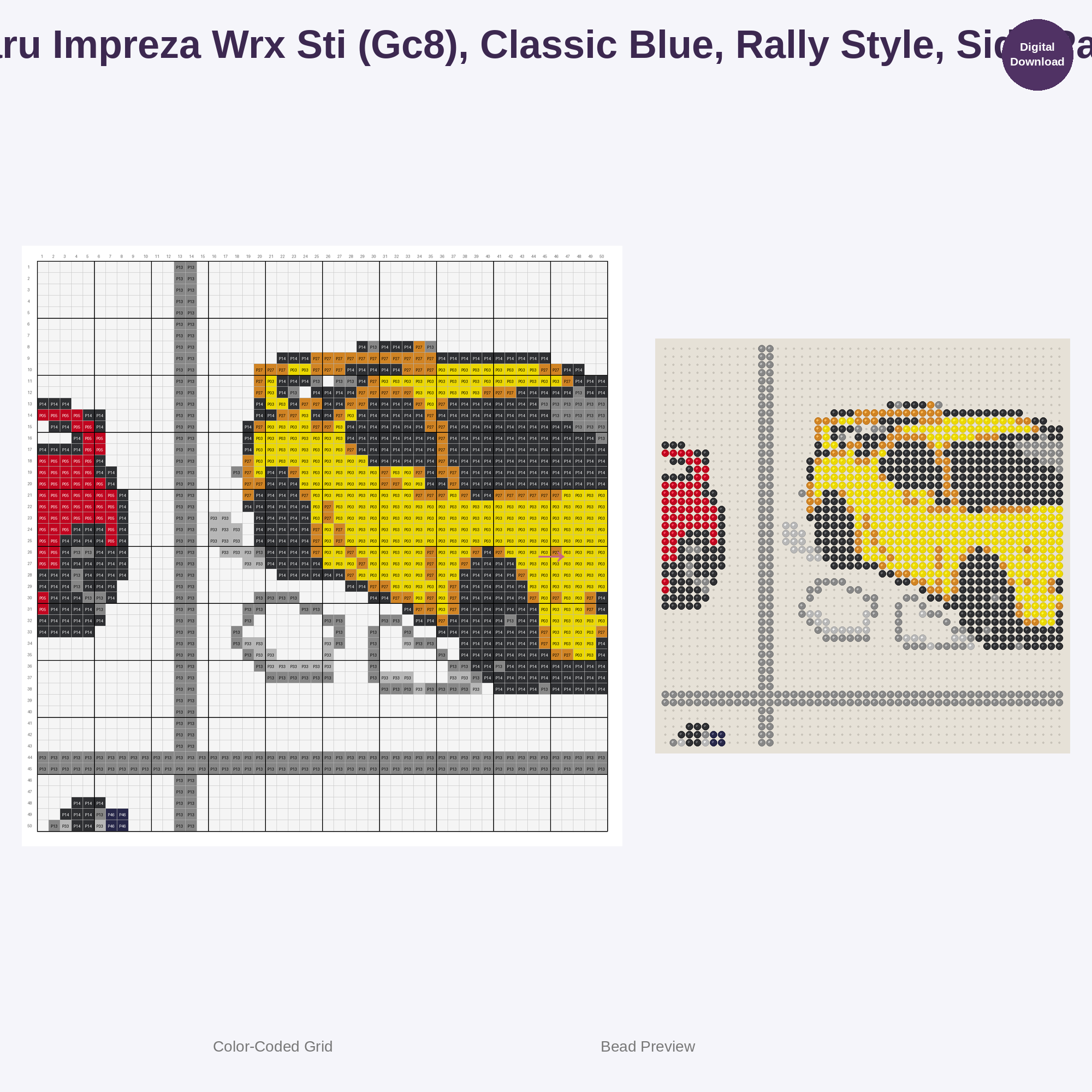 Kawaii JDM Drifters & Racers Perler Bead Patterns Bundle, 48 Designs (PDF Digital Download)
