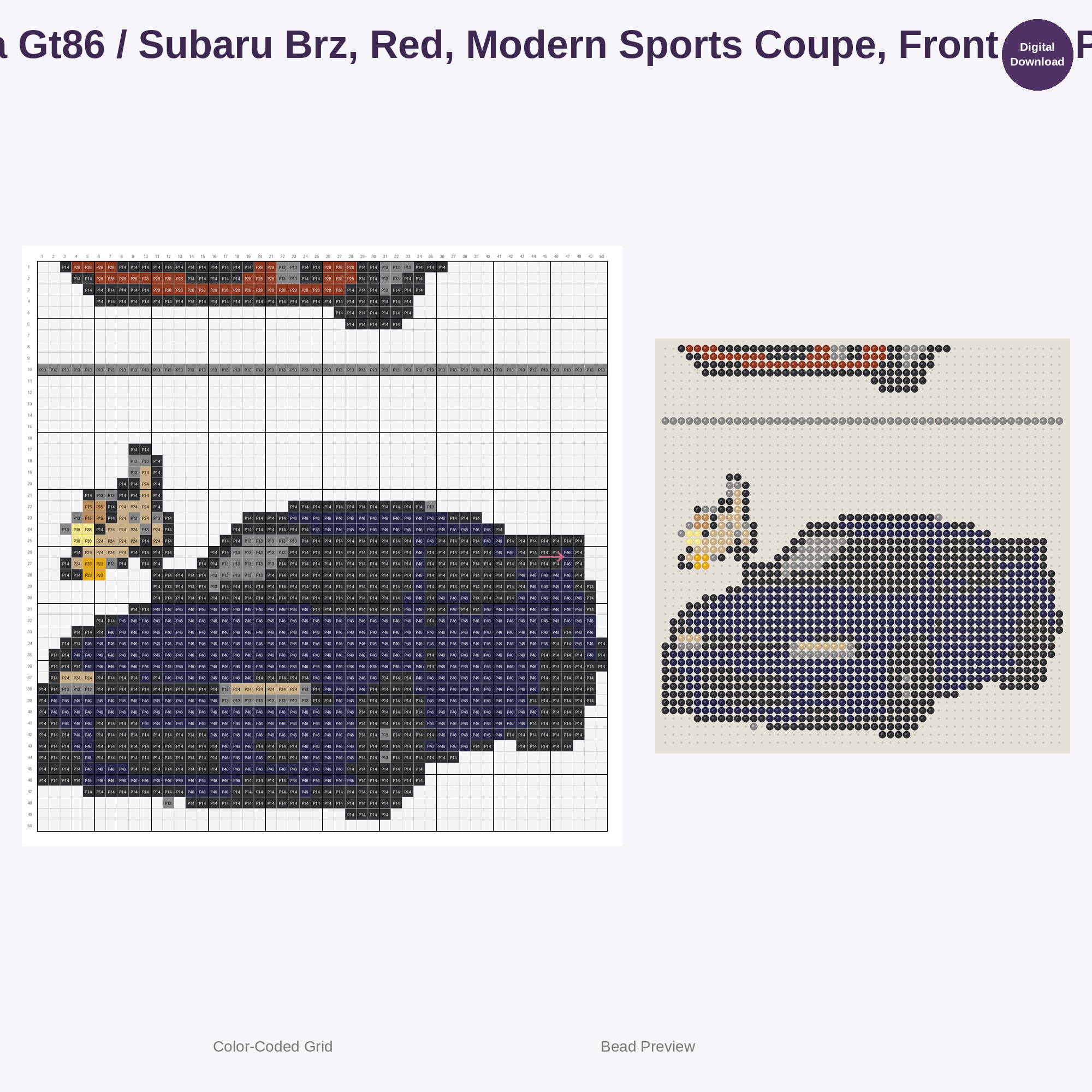 Kawaii JDM Drifters & Racers Perler Bead Patterns Bundle, 48 Designs (PDF Digital Download)